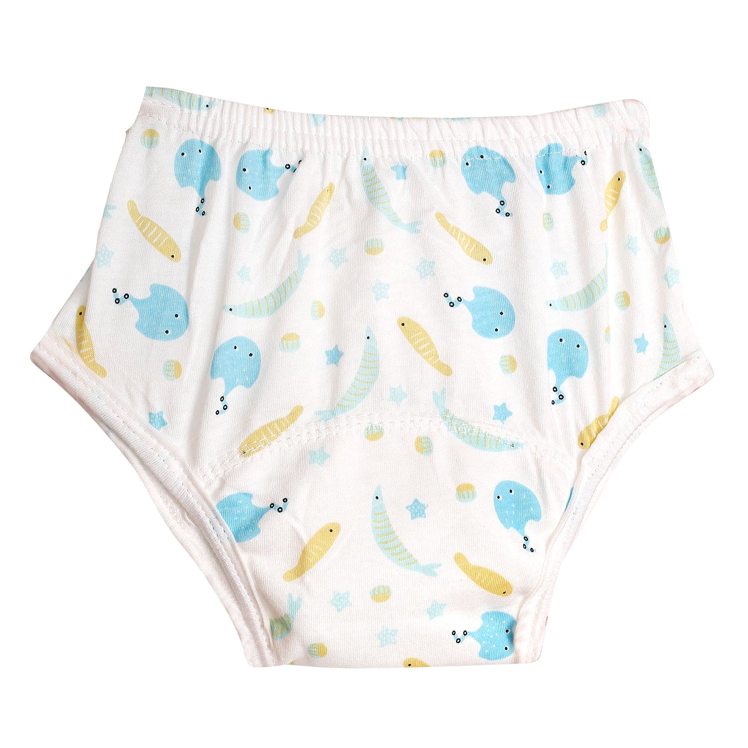 Adjustable & Washable Cloth Diaper Panty 2 Pk Dinosaurs And Fish Multicolour - Baby Moo