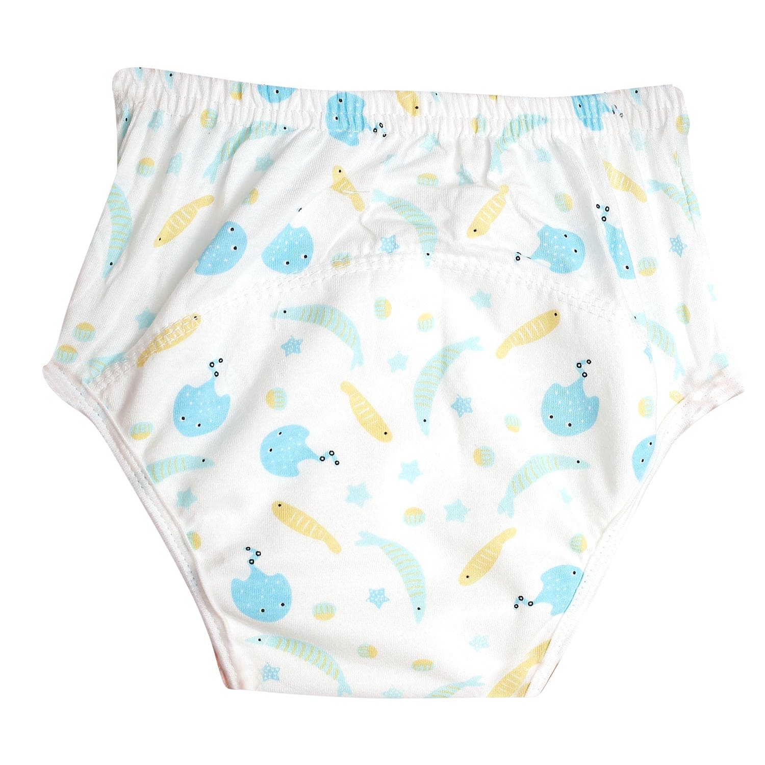 Adjustable & Washable Cloth Diaper Panty 2 Pk Dinosaurs And Fish Multicolour - Baby Moo