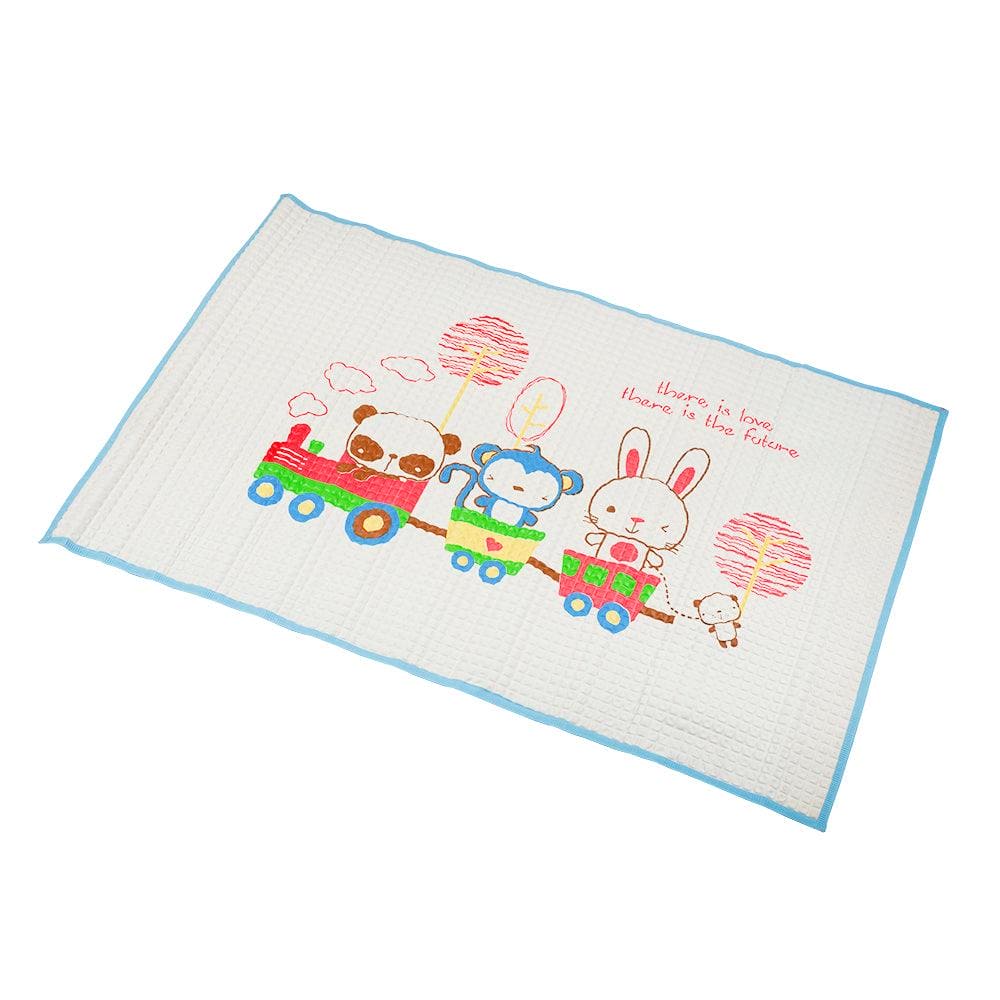 Animal Chu Chu Train Blue Air Filled Waterproof Massage Mat - Baby Moo
