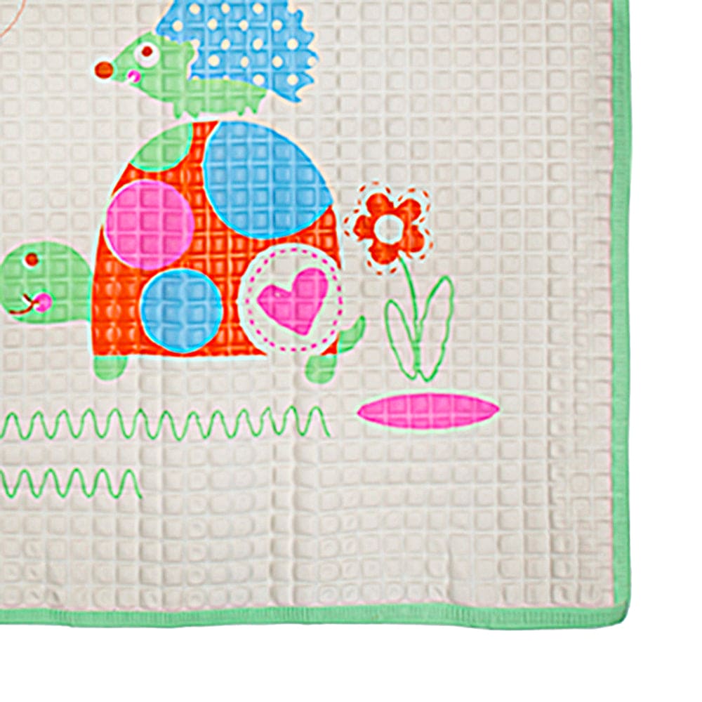 I Love Animals Green Air Filled Waterproof Massage Mat - Baby Moo