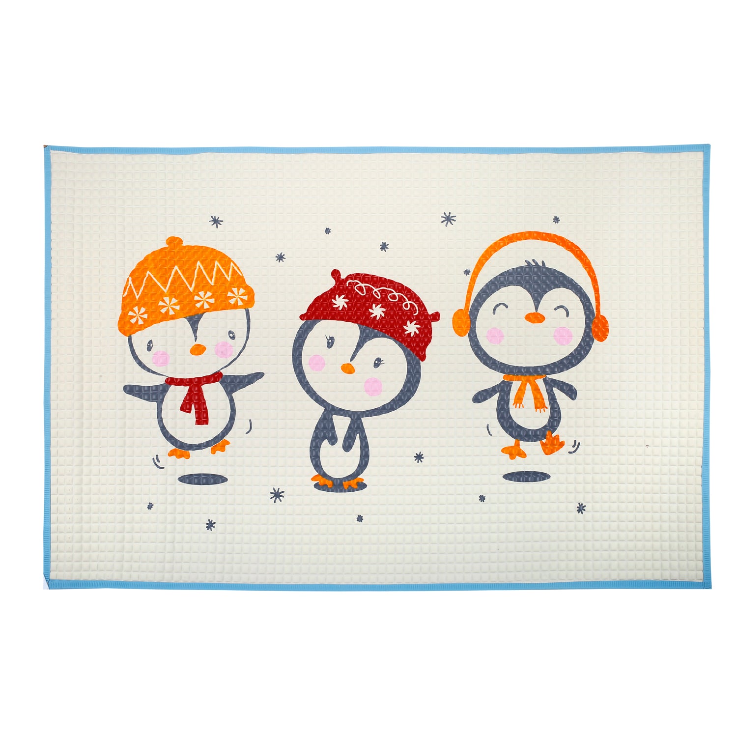 Penguin Party White And Blue Massage Mat - Baby Moo