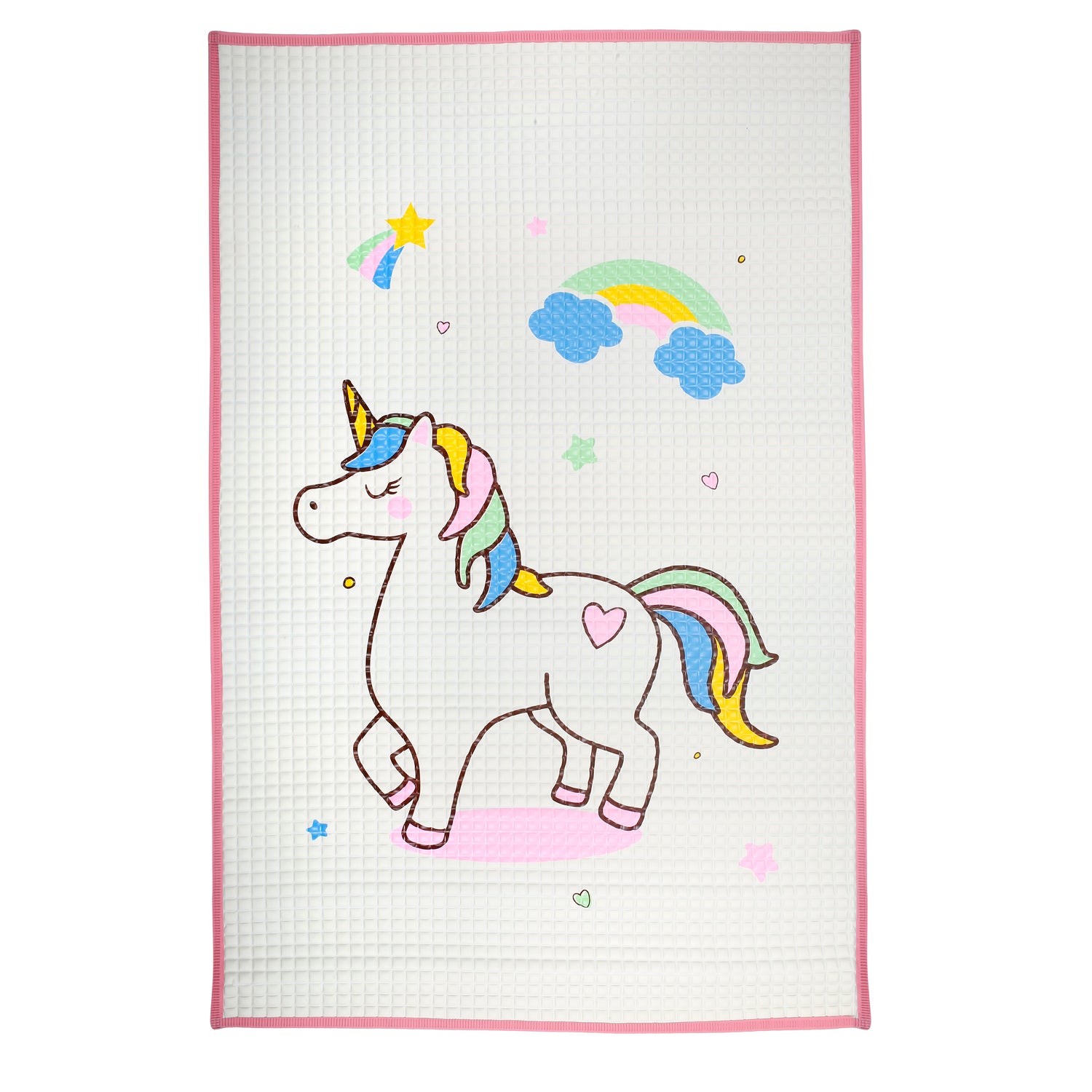Whimsical Unicorn Pink And White Massage Mat - Baby Moo