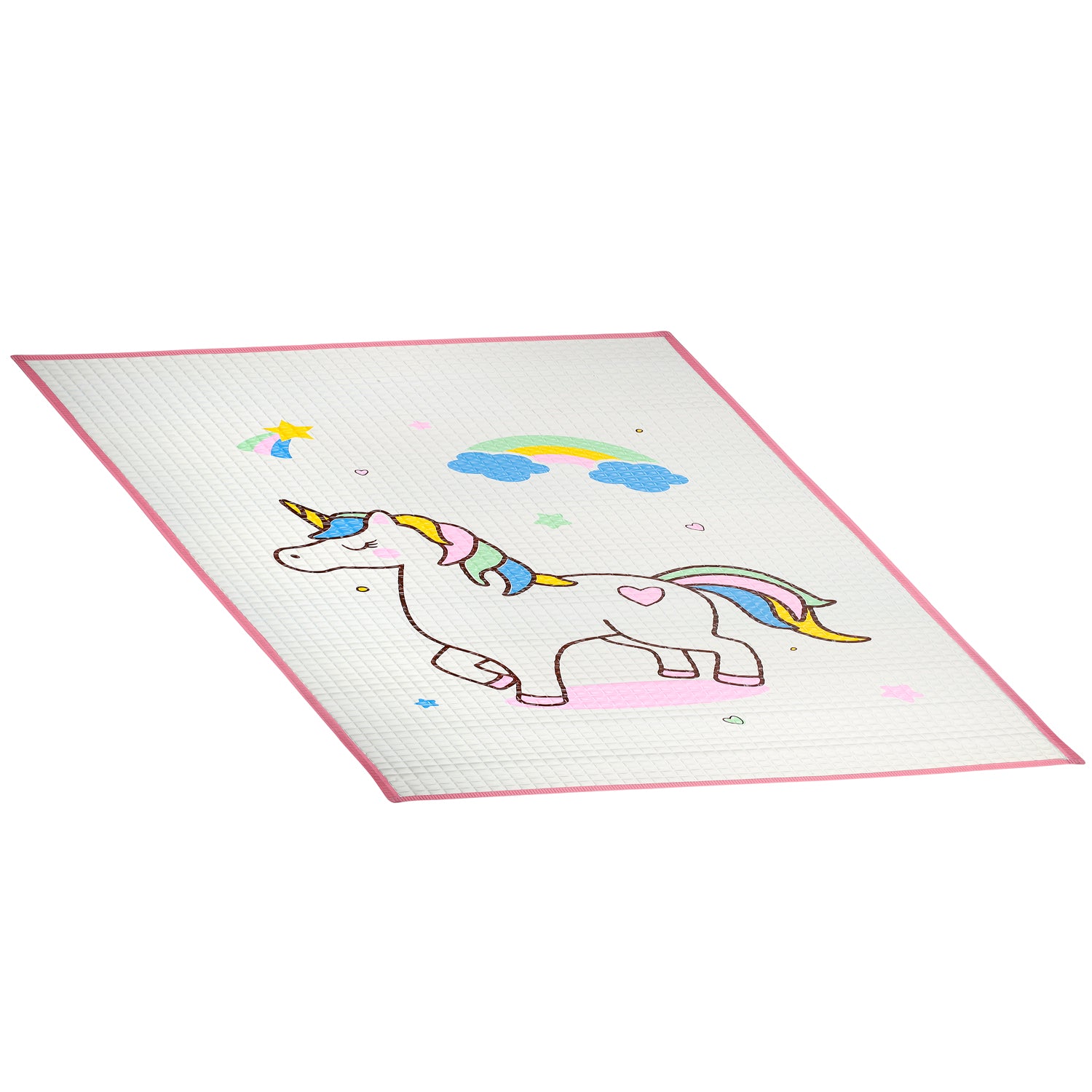Whimsical Unicorn Pink And White Massage Mat - Baby Moo