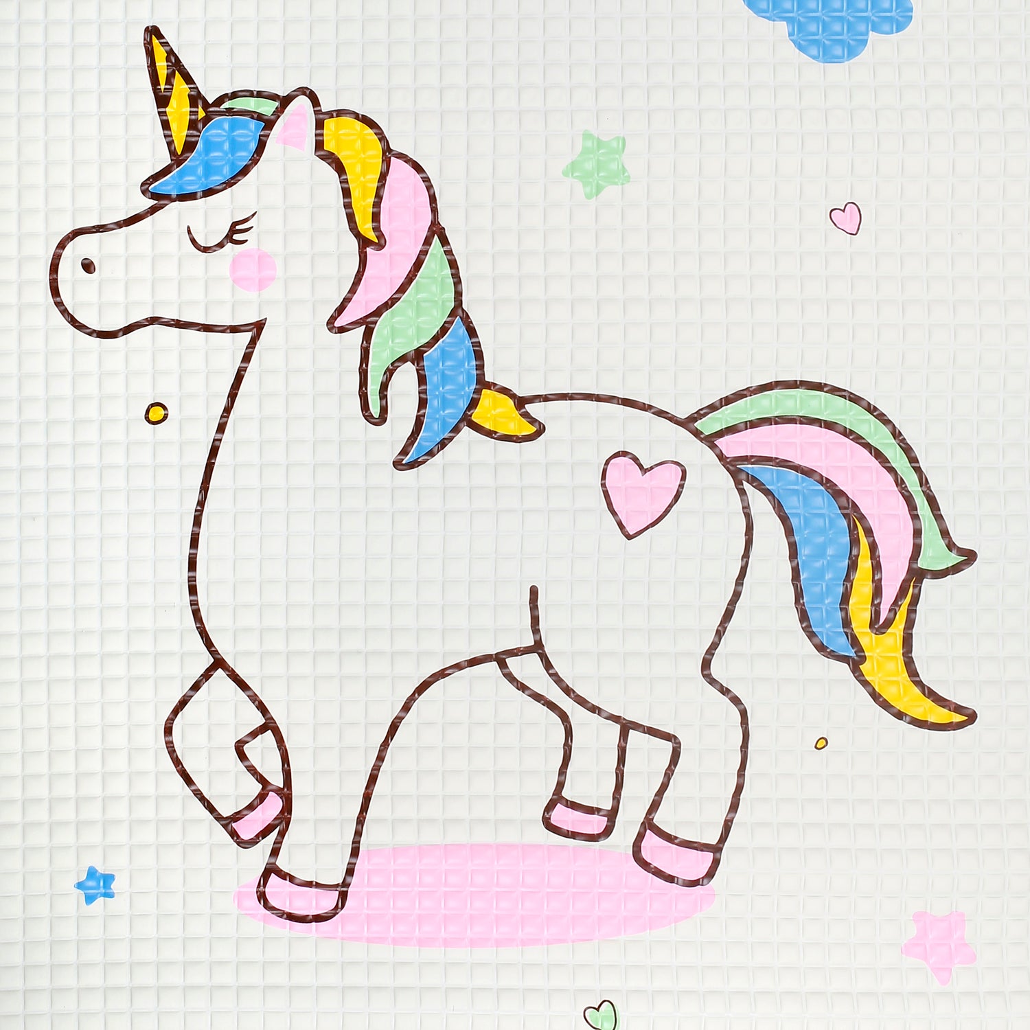 Whimsical Unicorn Pink And White Massage Mat - Baby Moo