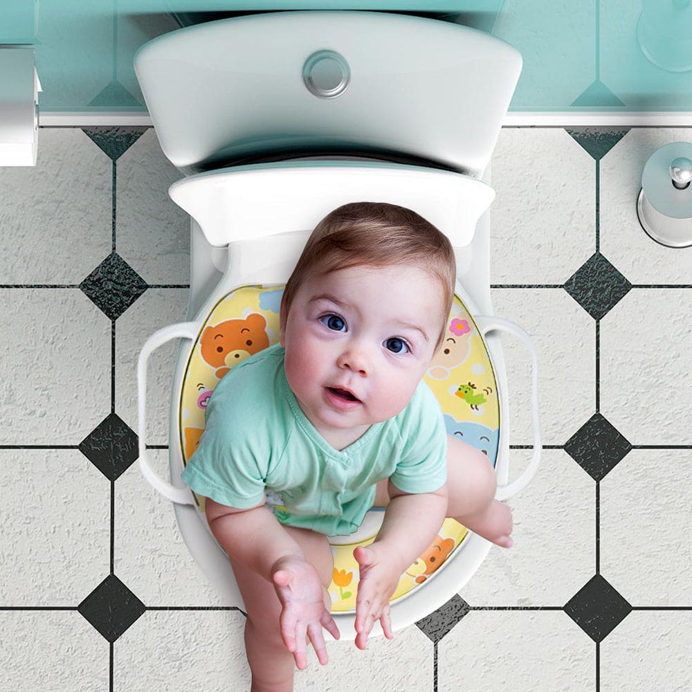 Animals Yellow Potty Seat With Handle - Baby Moo