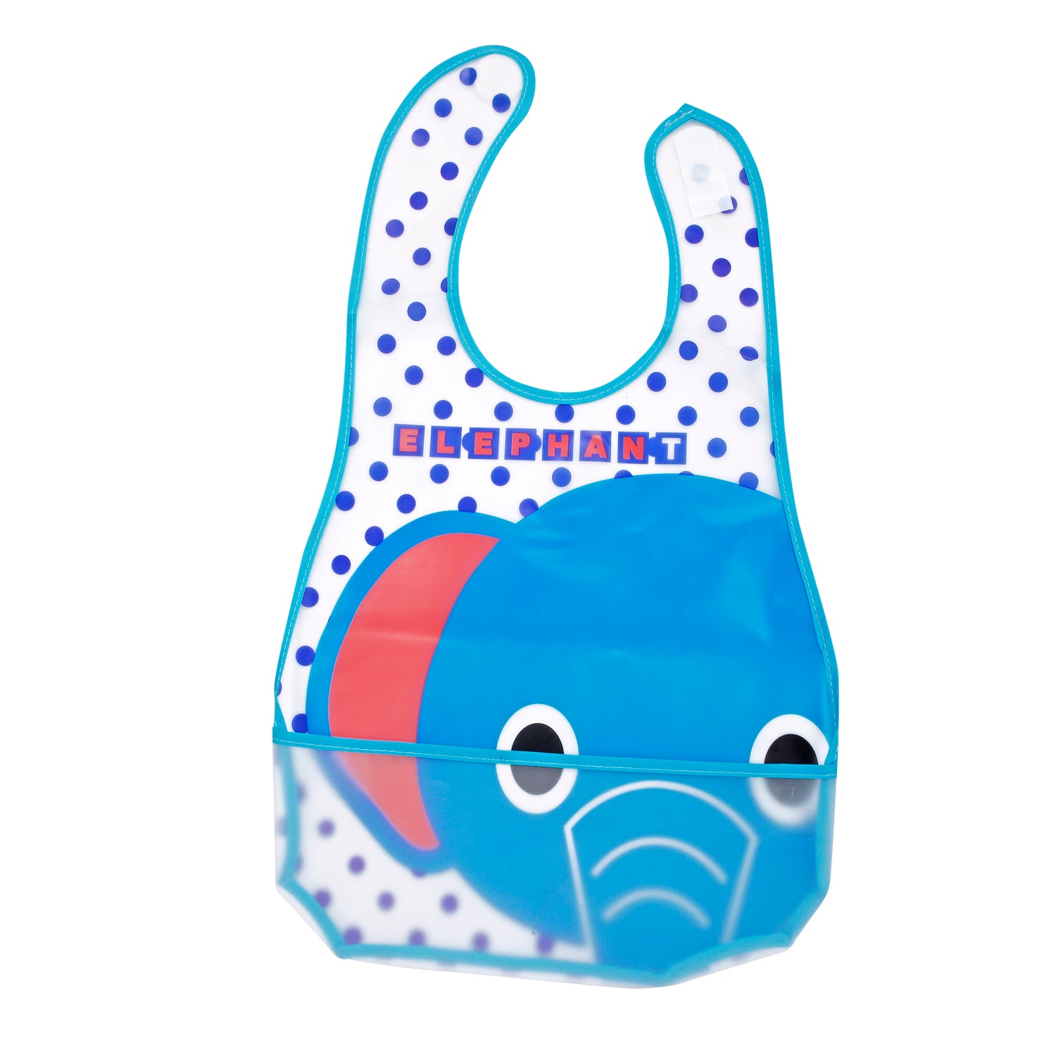 Elephant, Dino And Duck Multicolour Crumb Catcher Set Of 3 Bibs - Baby Moo