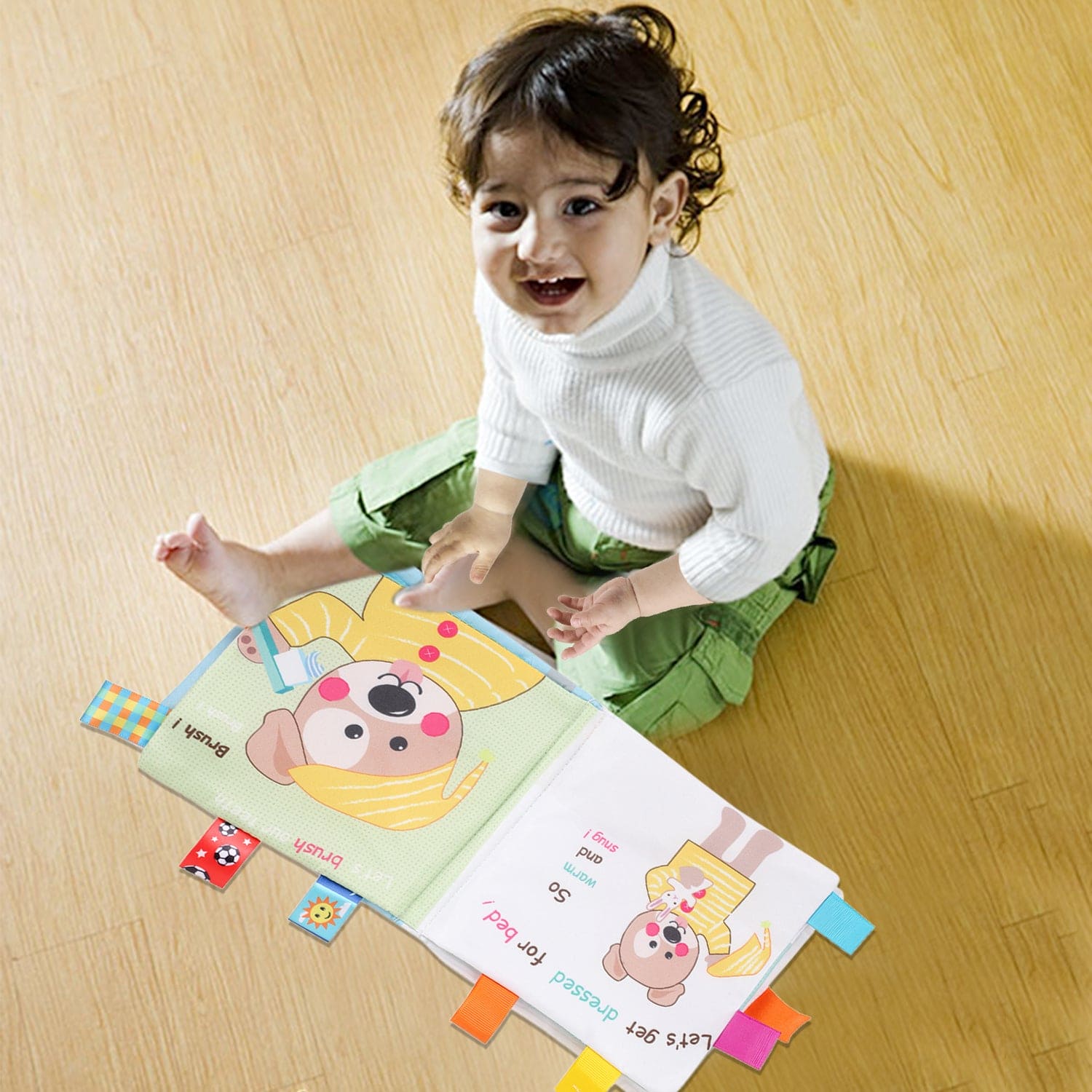 Learning with Puppy Multicolour Activity Cloth Book - Baby Moo