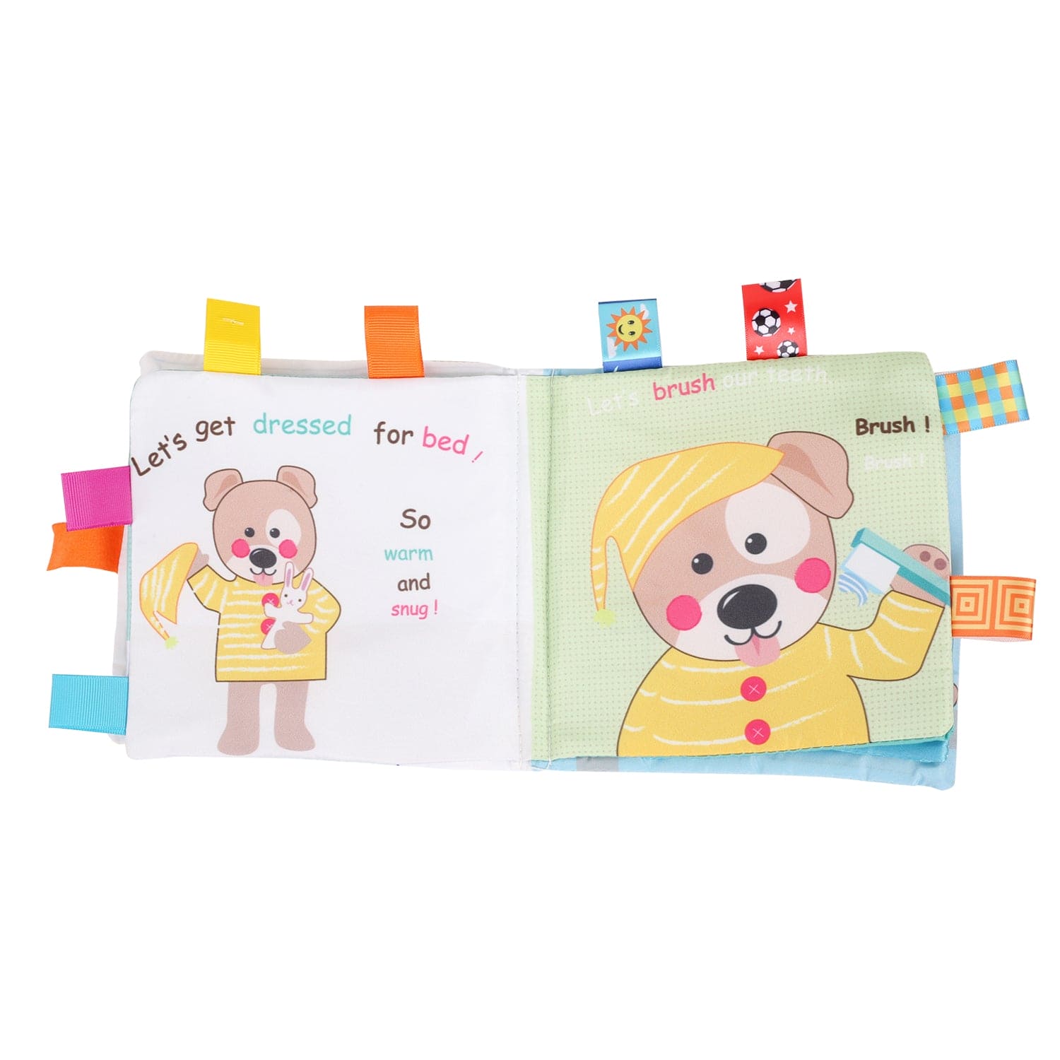 Learning with Puppy Multicolour Activity Cloth Book - Baby Moo