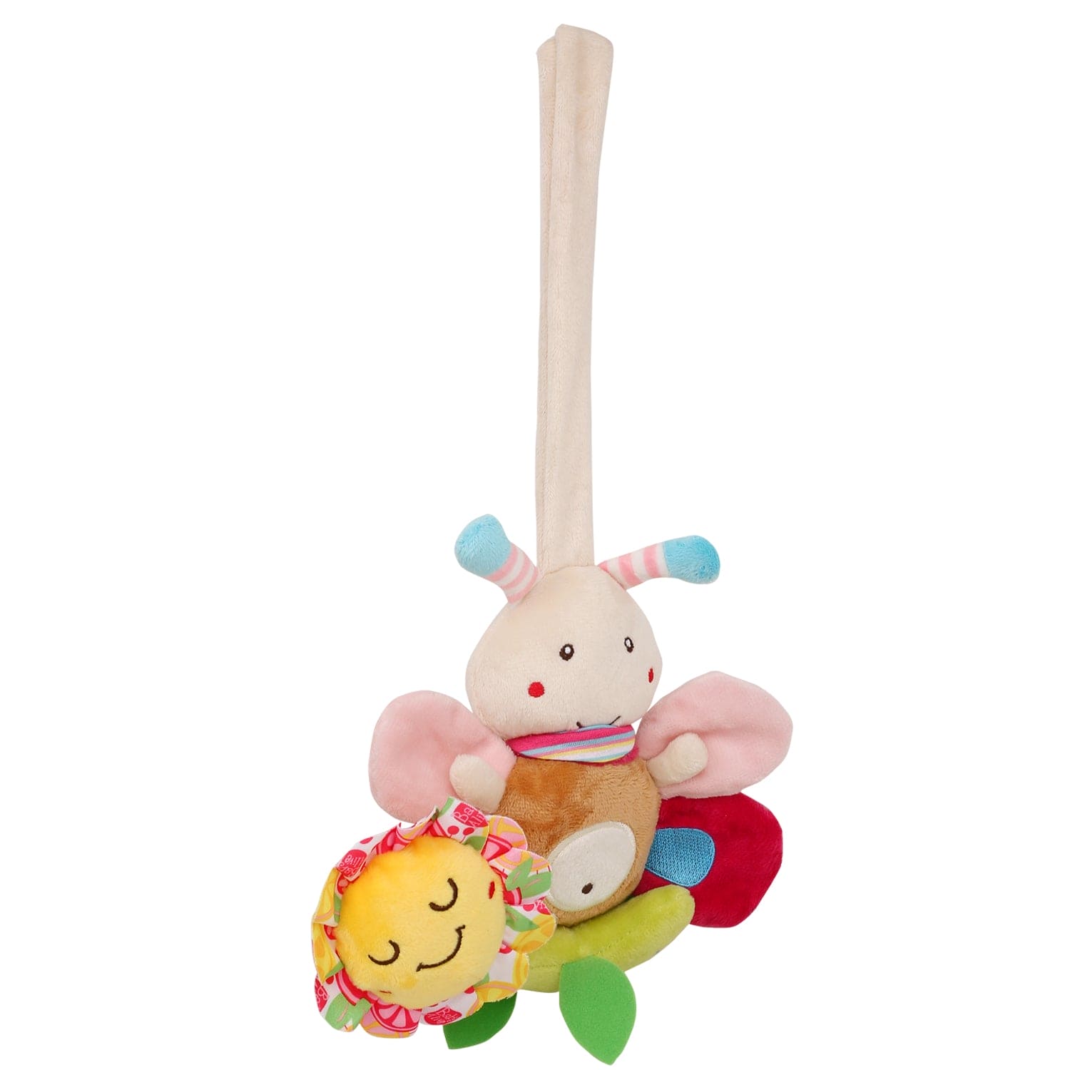 Bee Multicolour Hanging Pulling Toy - Baby Moo