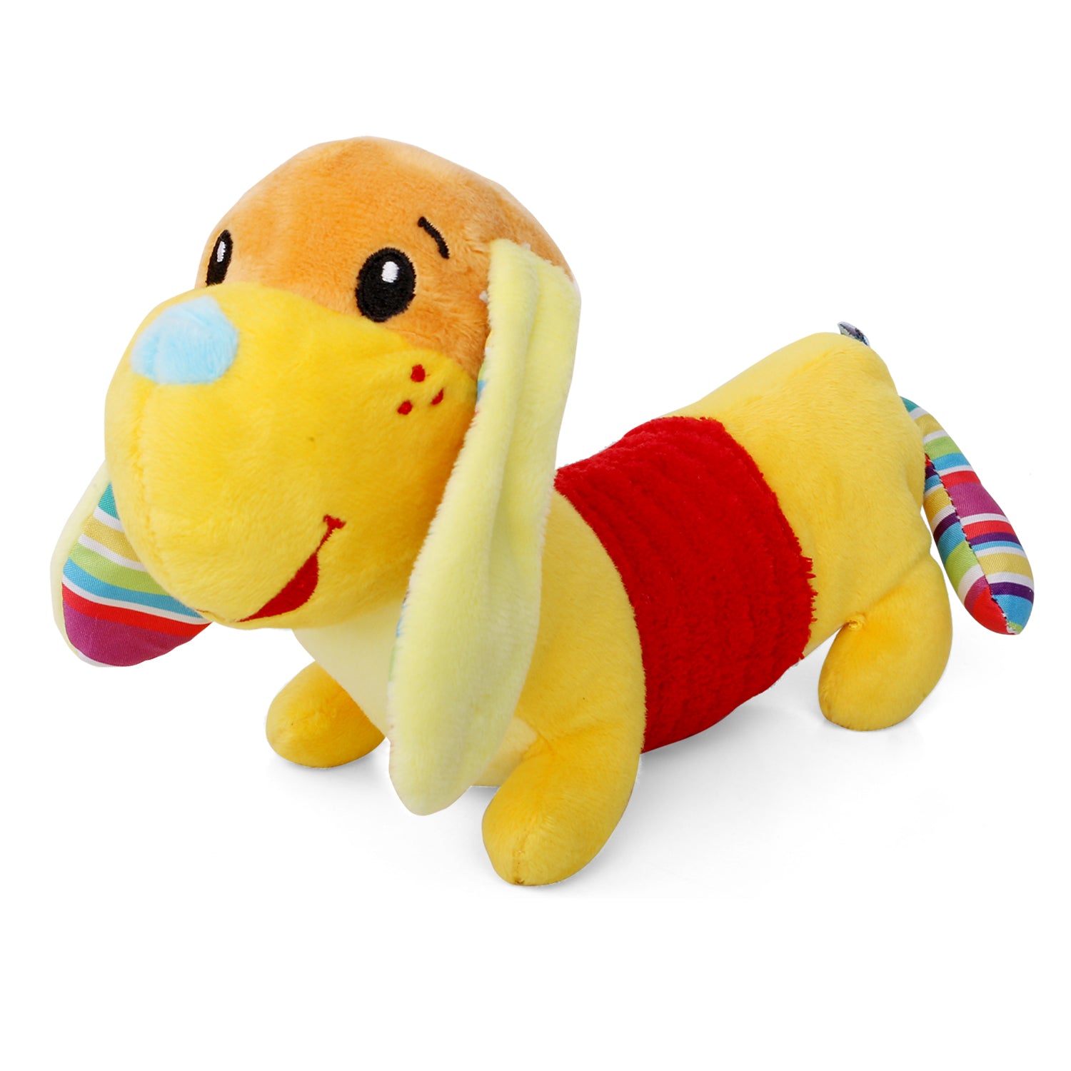 Puppy Yellow Soft Rattle Toy - Baby Moo