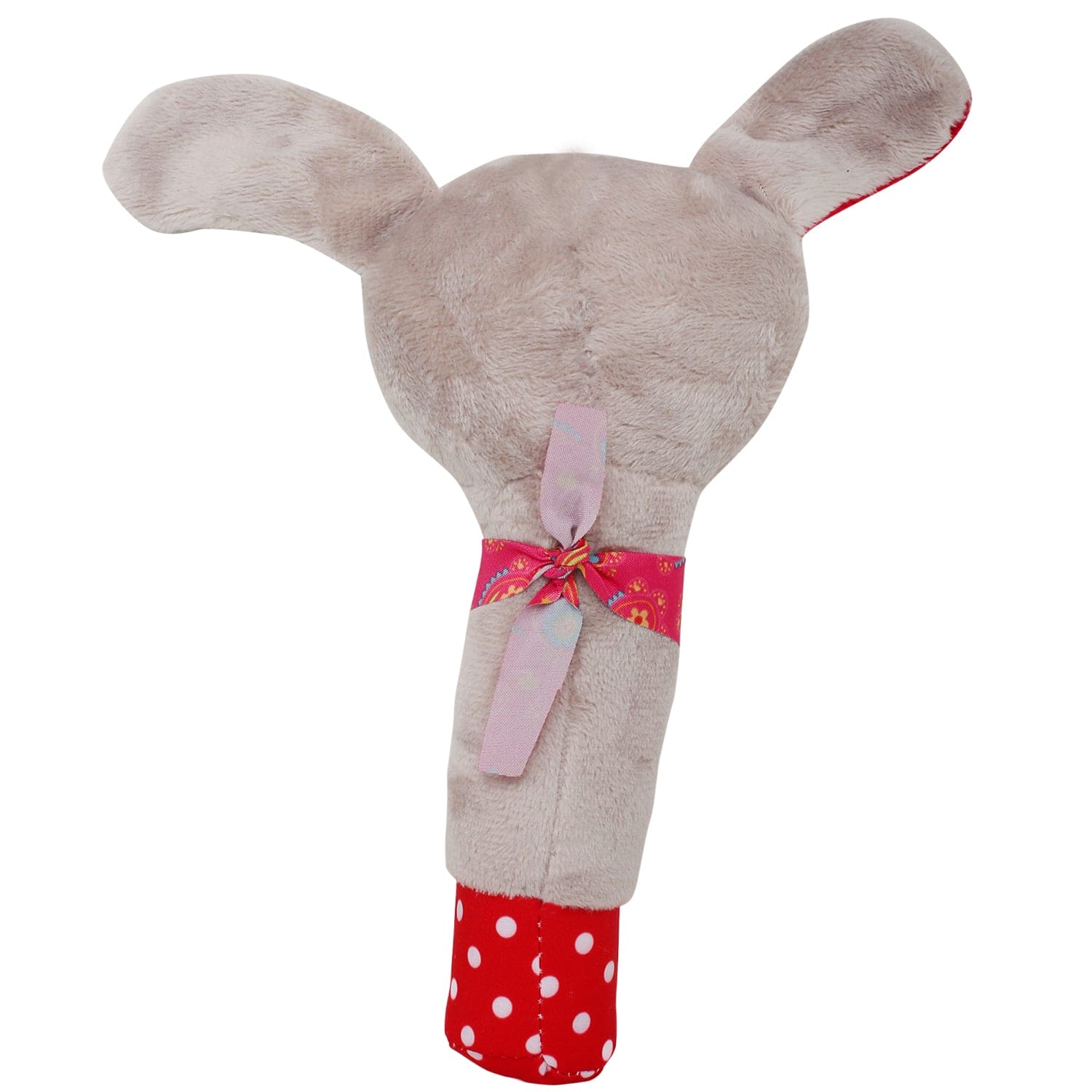 Sweet Dog Grey And Red Handheld Rattle - Baby Moo