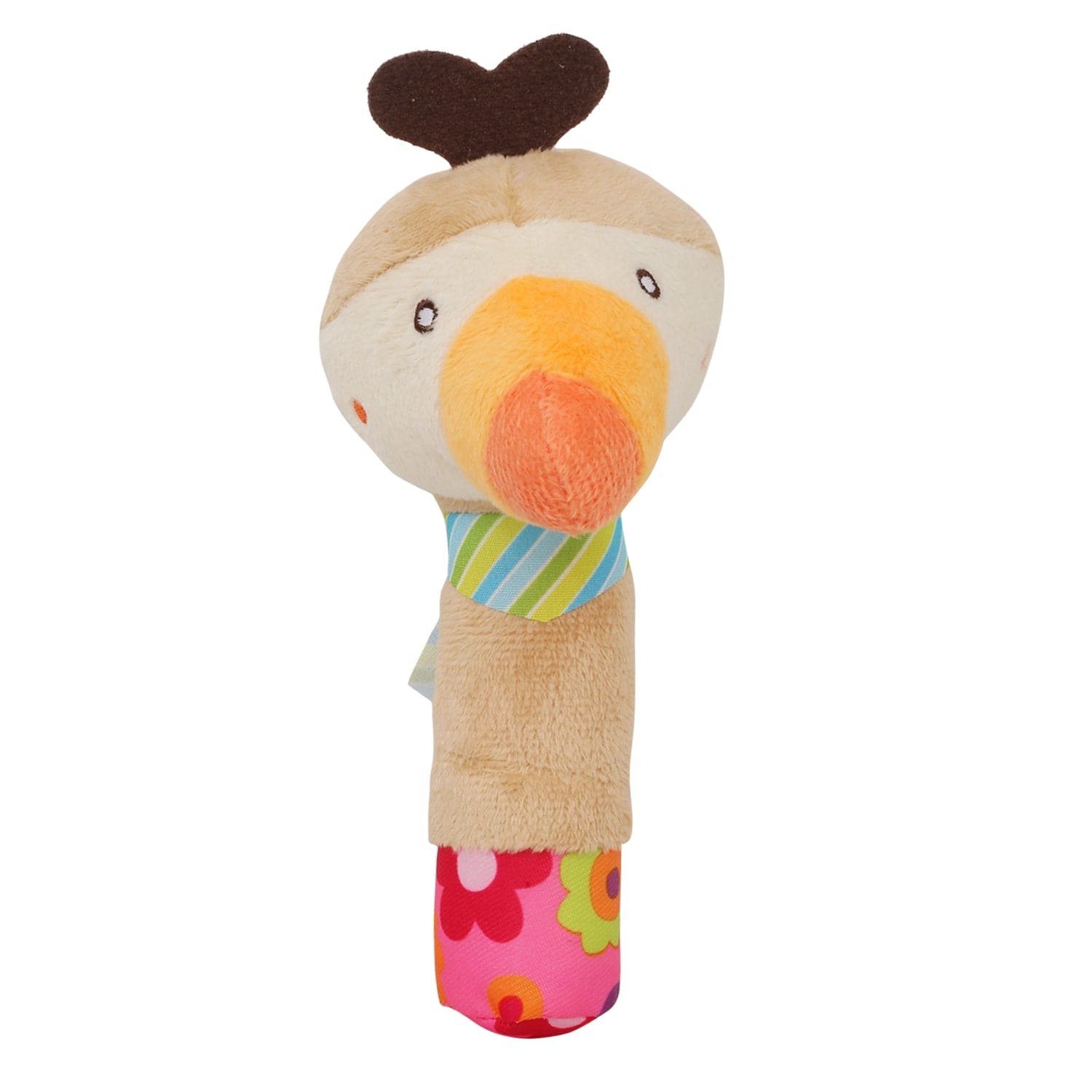 Parrot Cream Handheld Rattle - Baby Moo