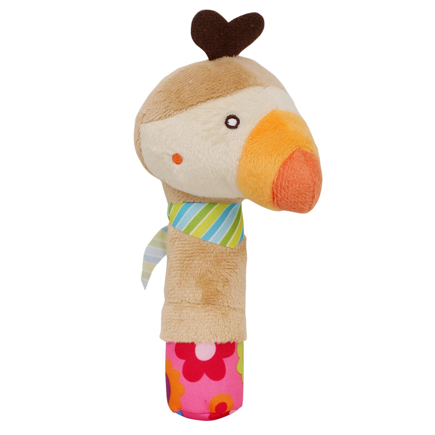 Parrot Cream Handheld Rattle - Baby Moo