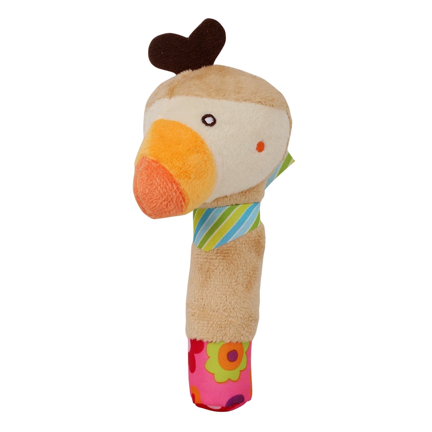 Parrot Cream Handheld Rattle - Baby Moo
