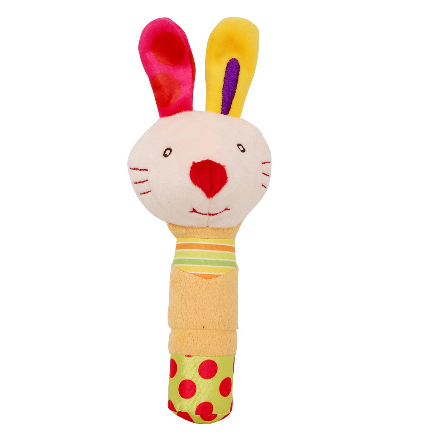 Big Earred Rabbit Multicolour Handheld Rattle - Baby Moo