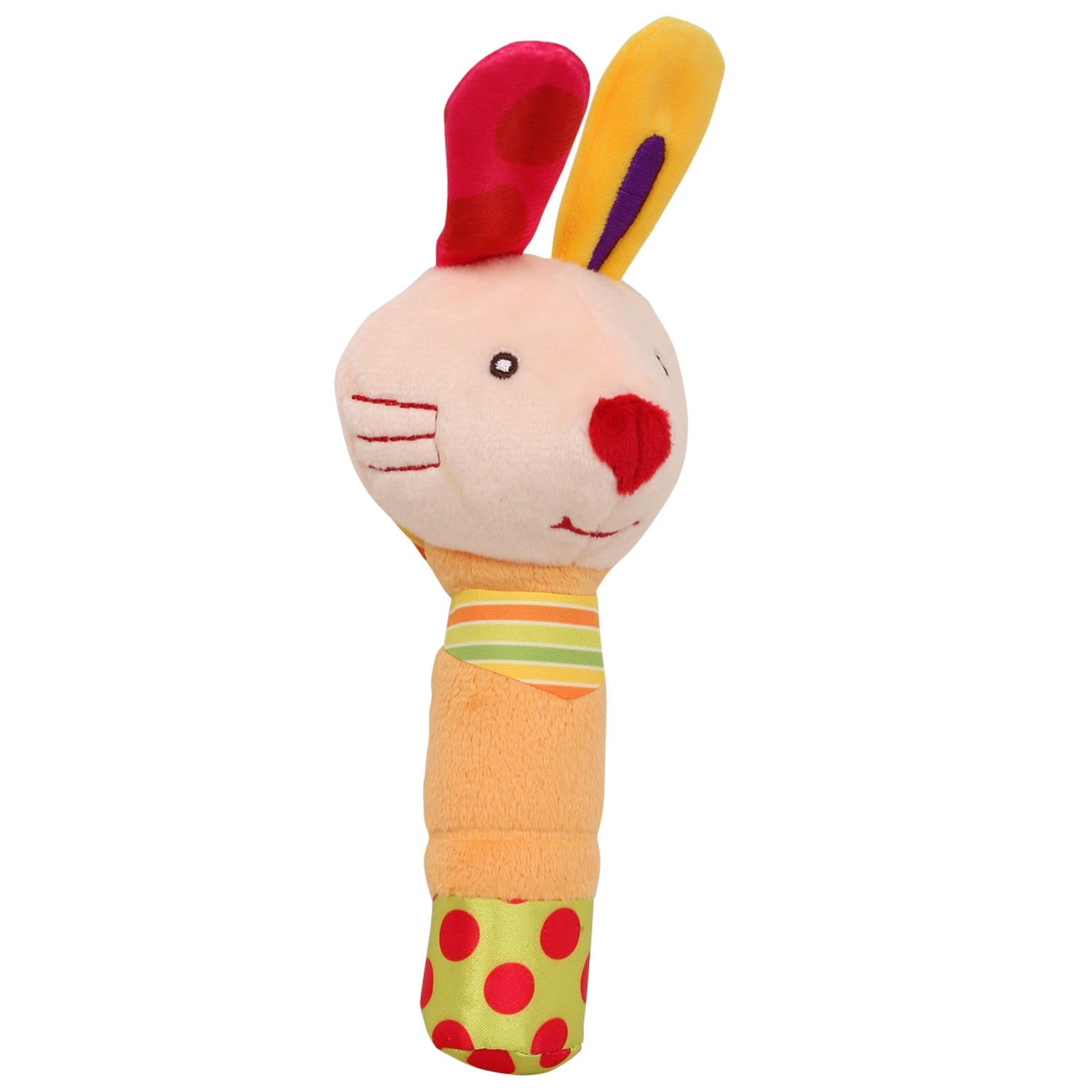 Big Earred Rabbit Multicolour Handheld Rattle - Baby Moo