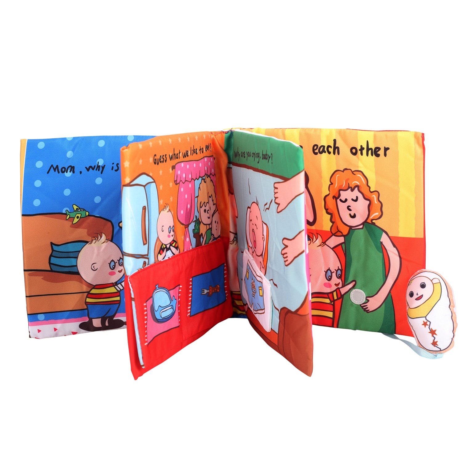 Welcome New Baby Multicolour Activity Cloth Book - Baby Moo
