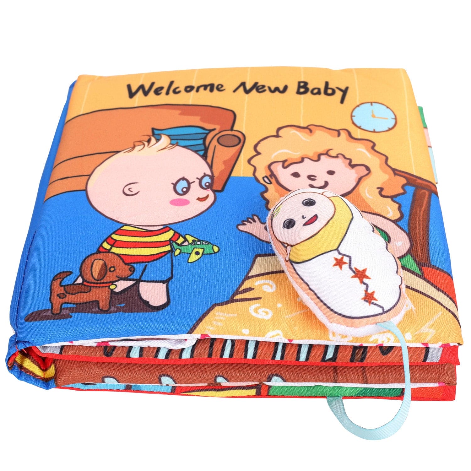 Welcome New Baby Multicolour Activity Cloth Book - Baby Moo