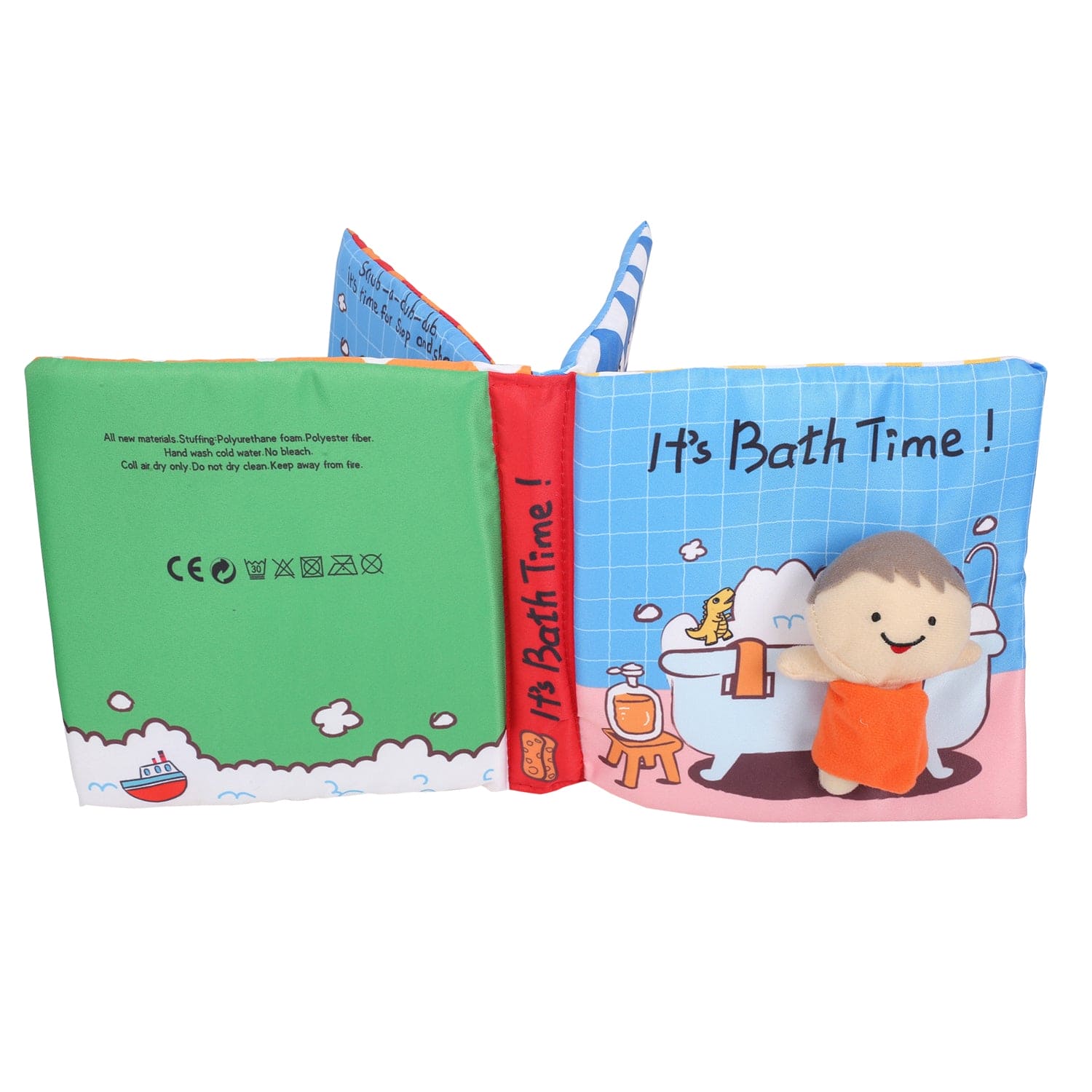 Bath Time Multicolour Activity Cloth Book - Baby Moo