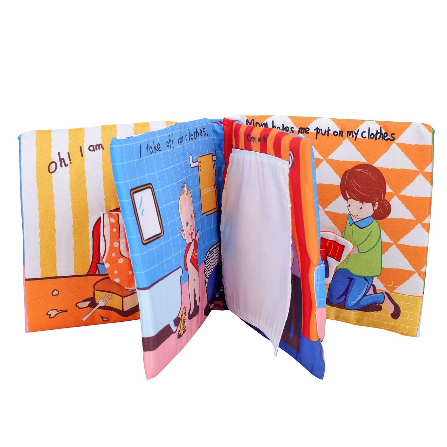 Bath Time Multicolour Activity Cloth Book - Baby Moo