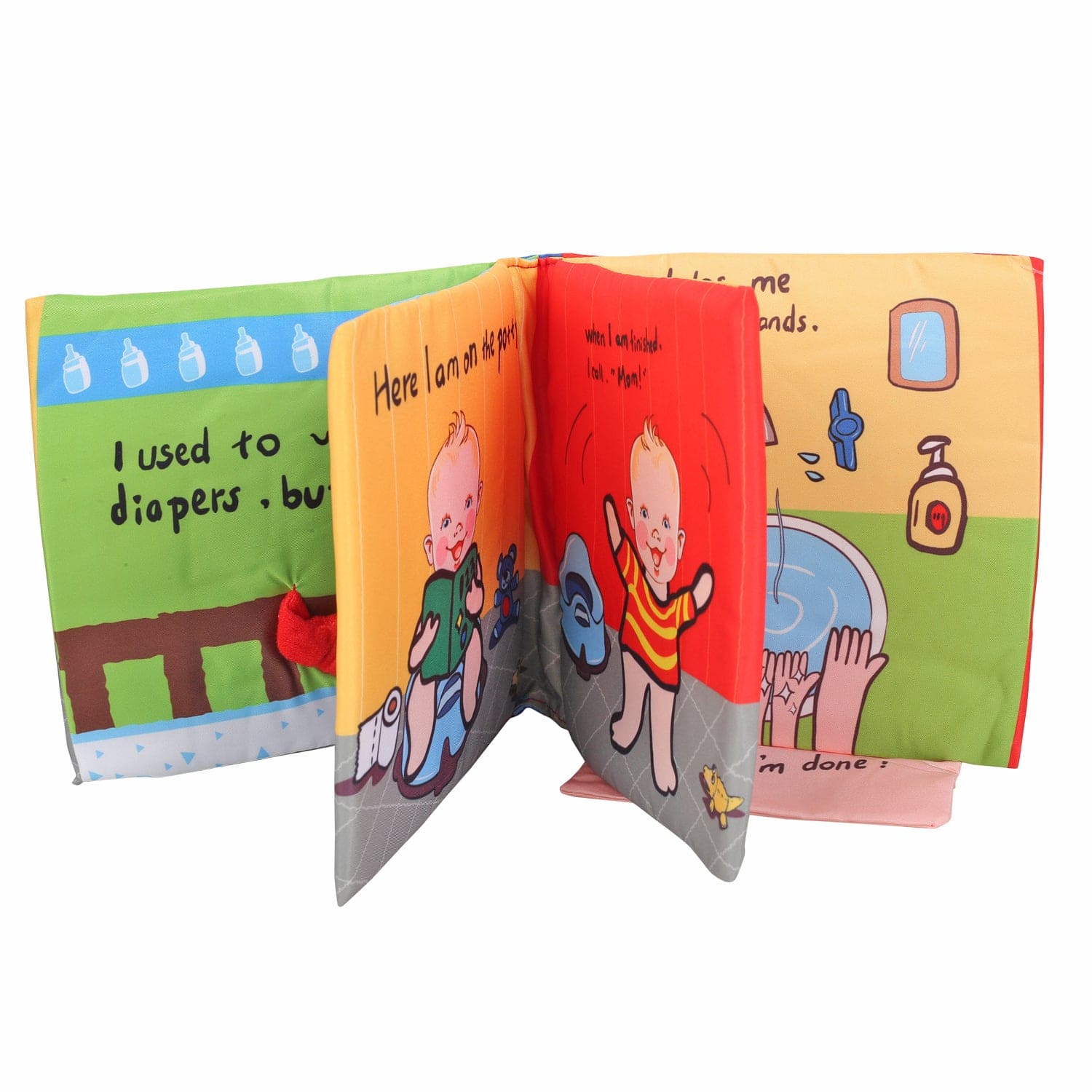 Potty Time Multicolour Activity Cloth Book - Baby Moo