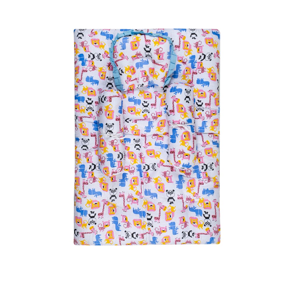 I Love Animals Multicolour Muslin Mattress Set - Baby Moo