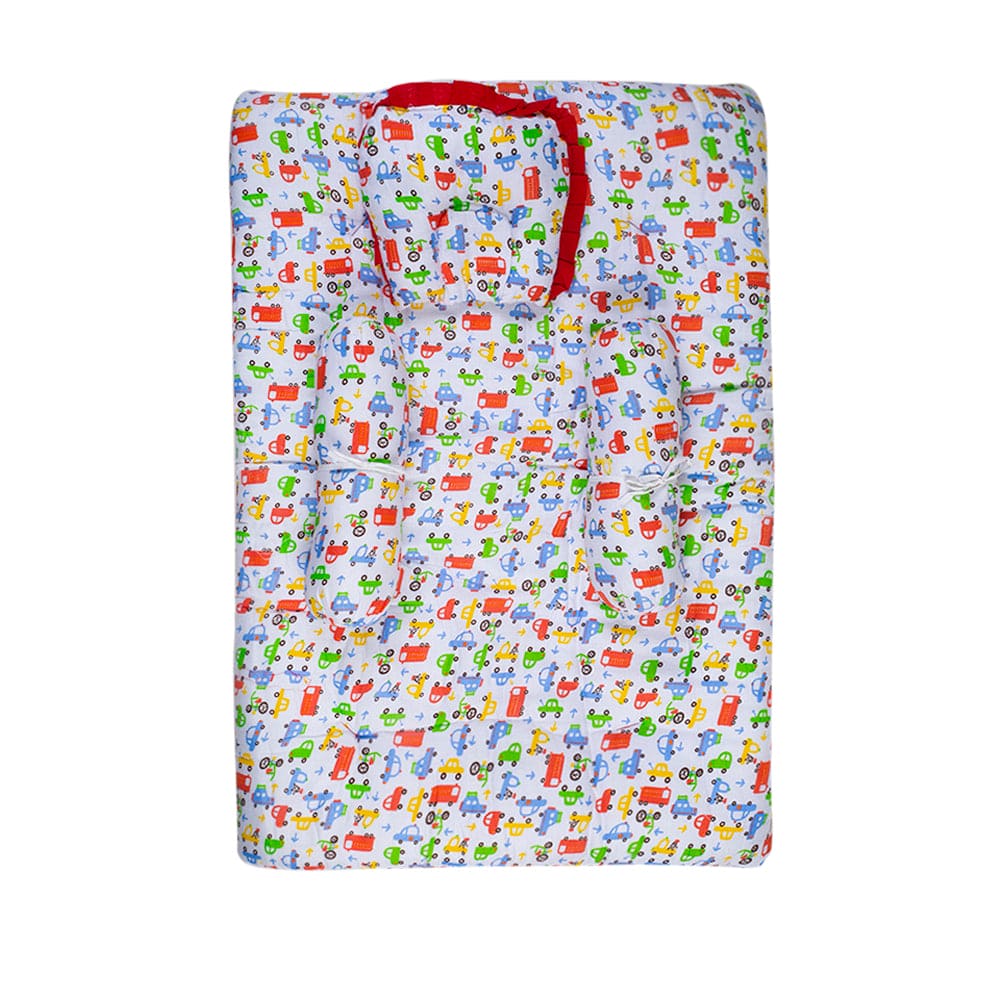 Traffic Jam Multicolour Muslin Mattress Set - Baby Moo
