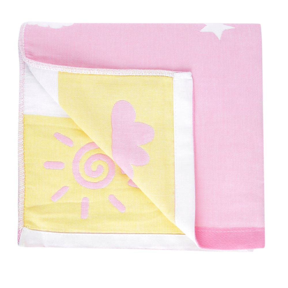 Giraffe Pink Large Muslin Blanket - Baby Moo