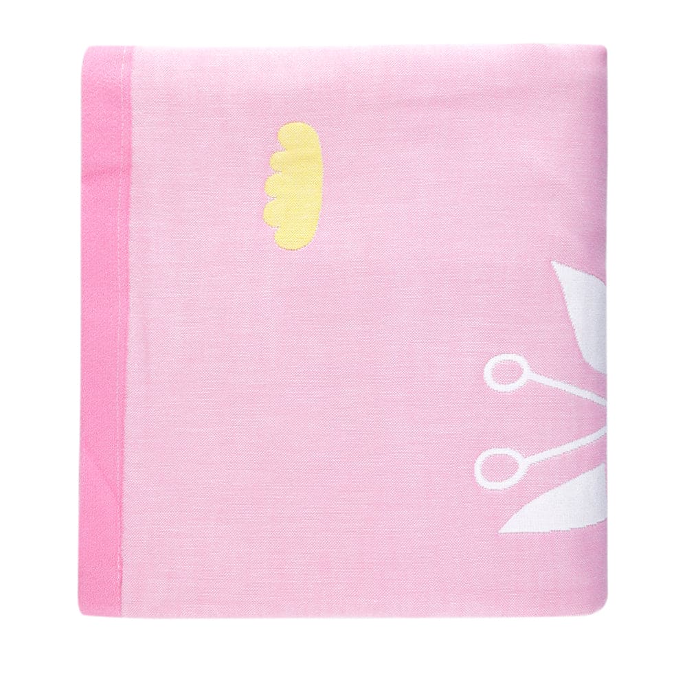 Giraffe Pink Large Muslin Blanket - Baby Moo