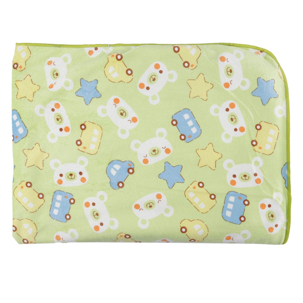 Buses & Bears Green Fur Blanket - Baby Moo