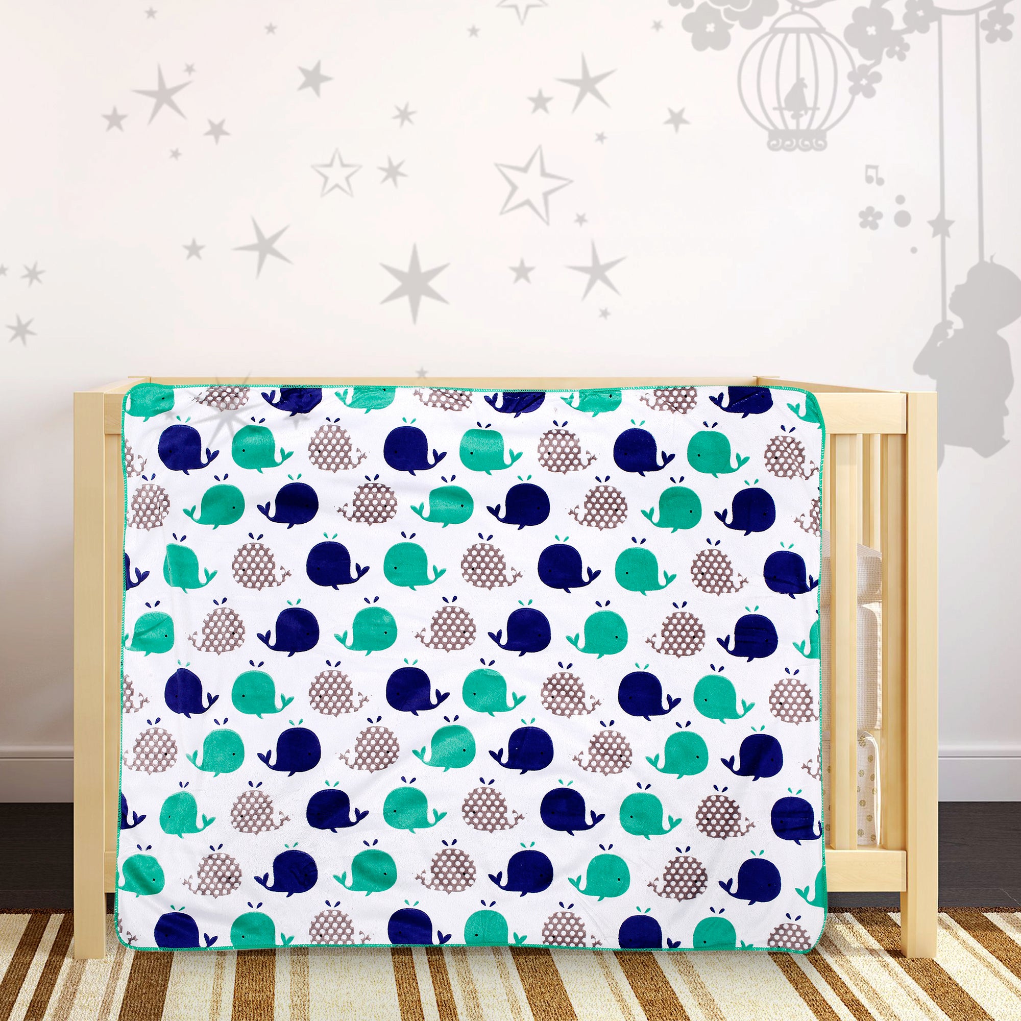 Dolphin Sea Green Blanket - Baby Moo