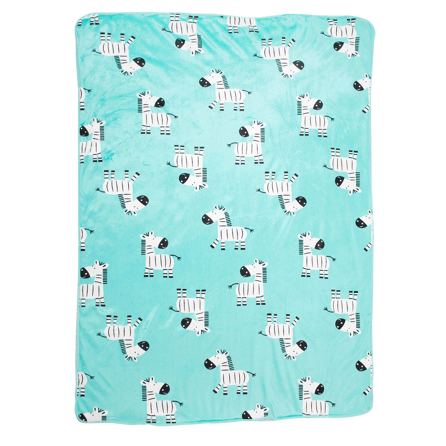 Zebra Aqua Blue Blanket