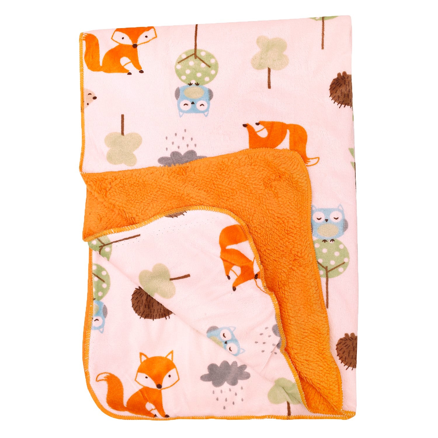 Porcupine Orange And White Blanket - Baby Moo