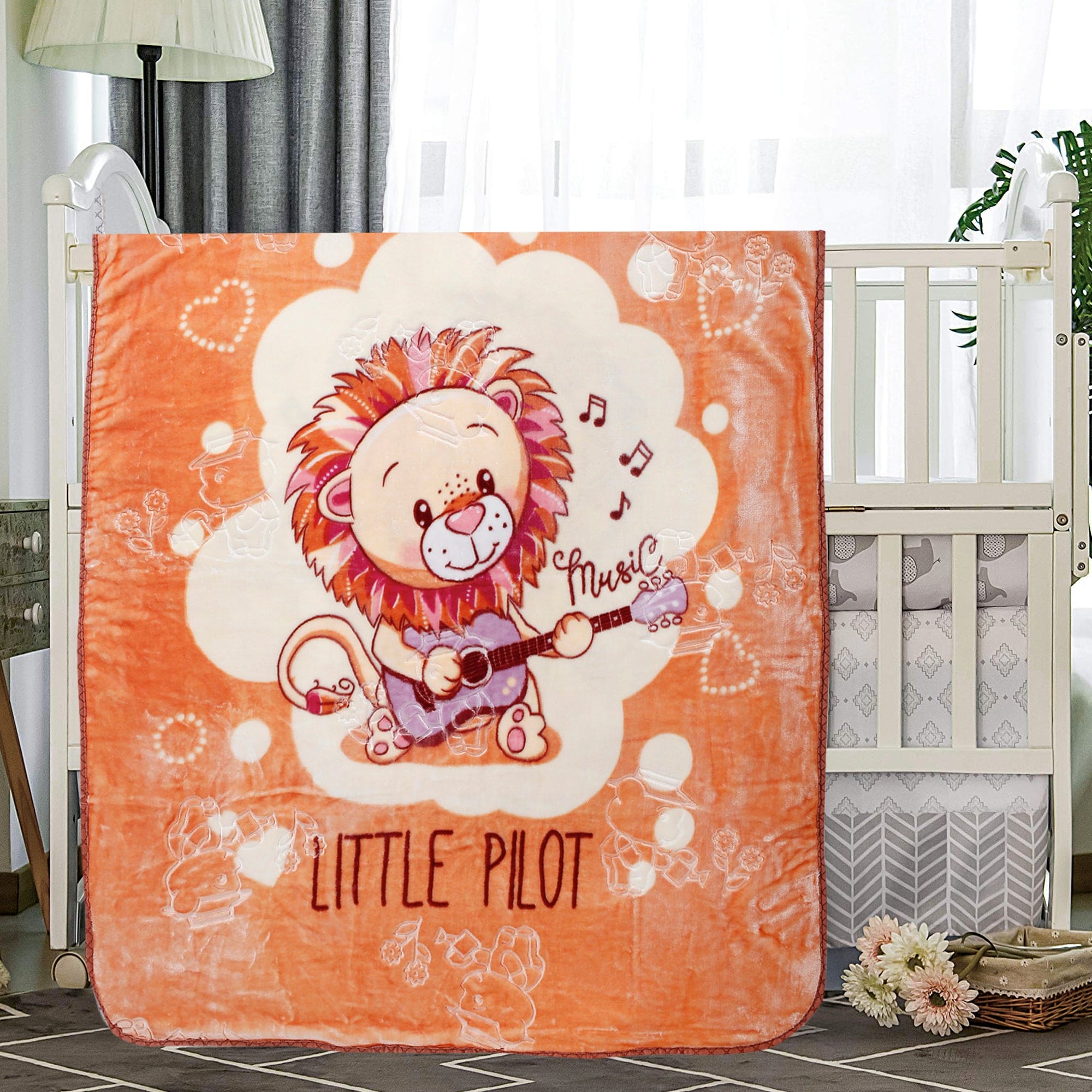 Musical Lion Orange Blanket