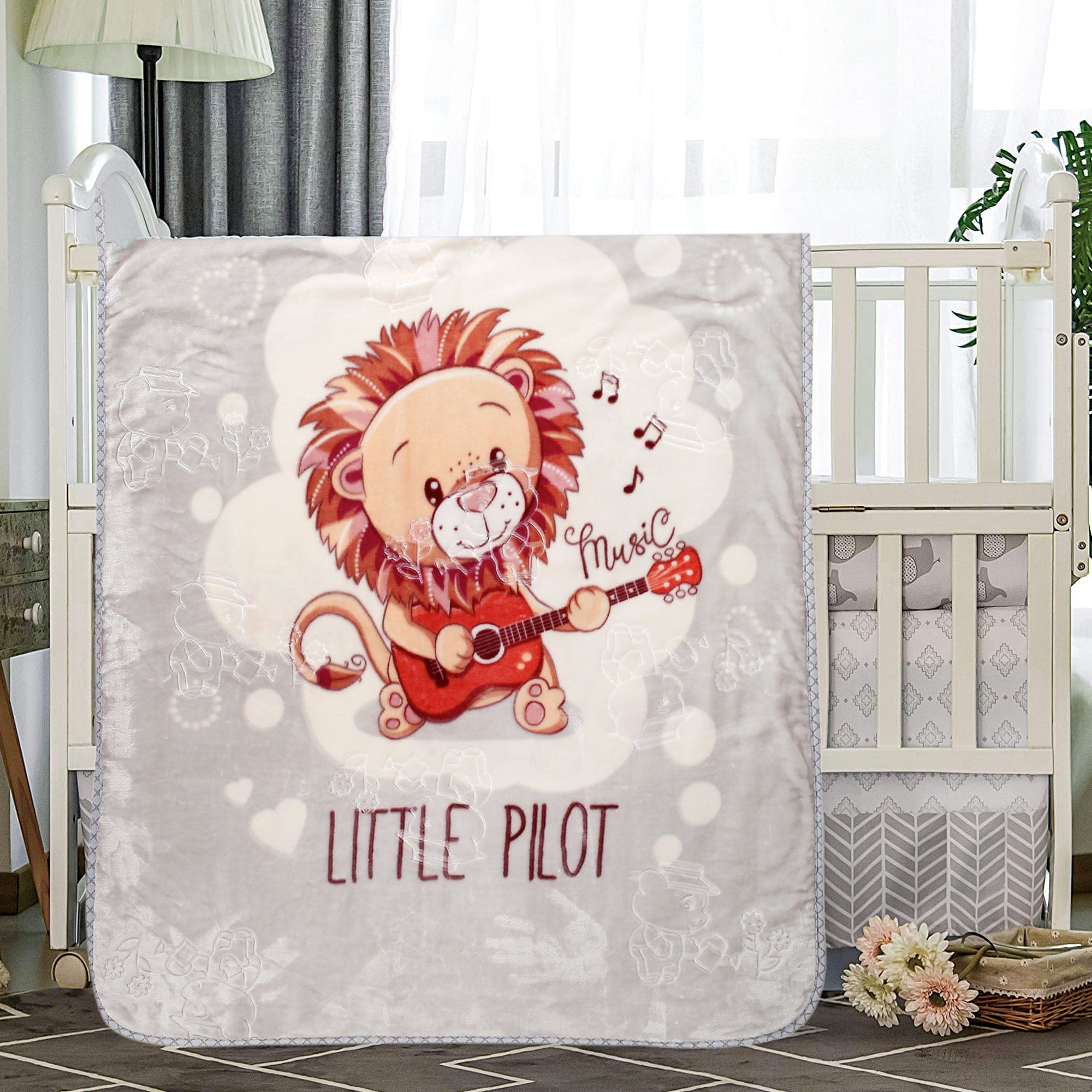 Musical Lion Grey Blanket
