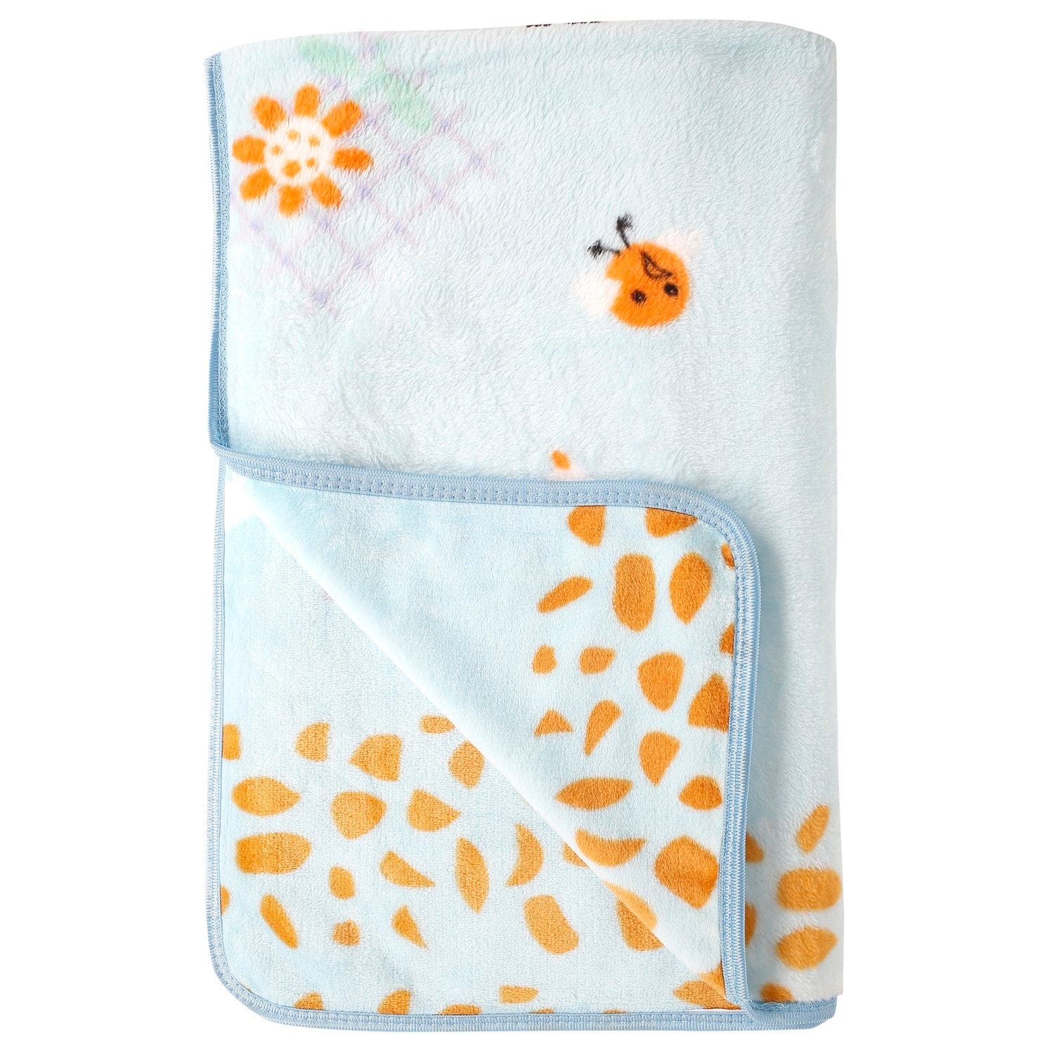 Mooing Cow Blue Blanket - Baby Moo