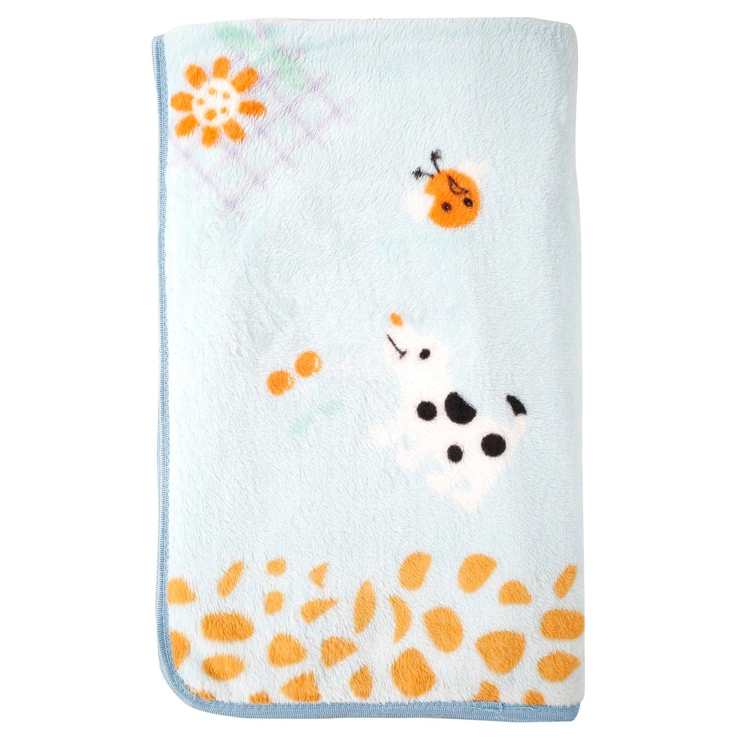 Mooing Cow Blue Blanket - Baby Moo