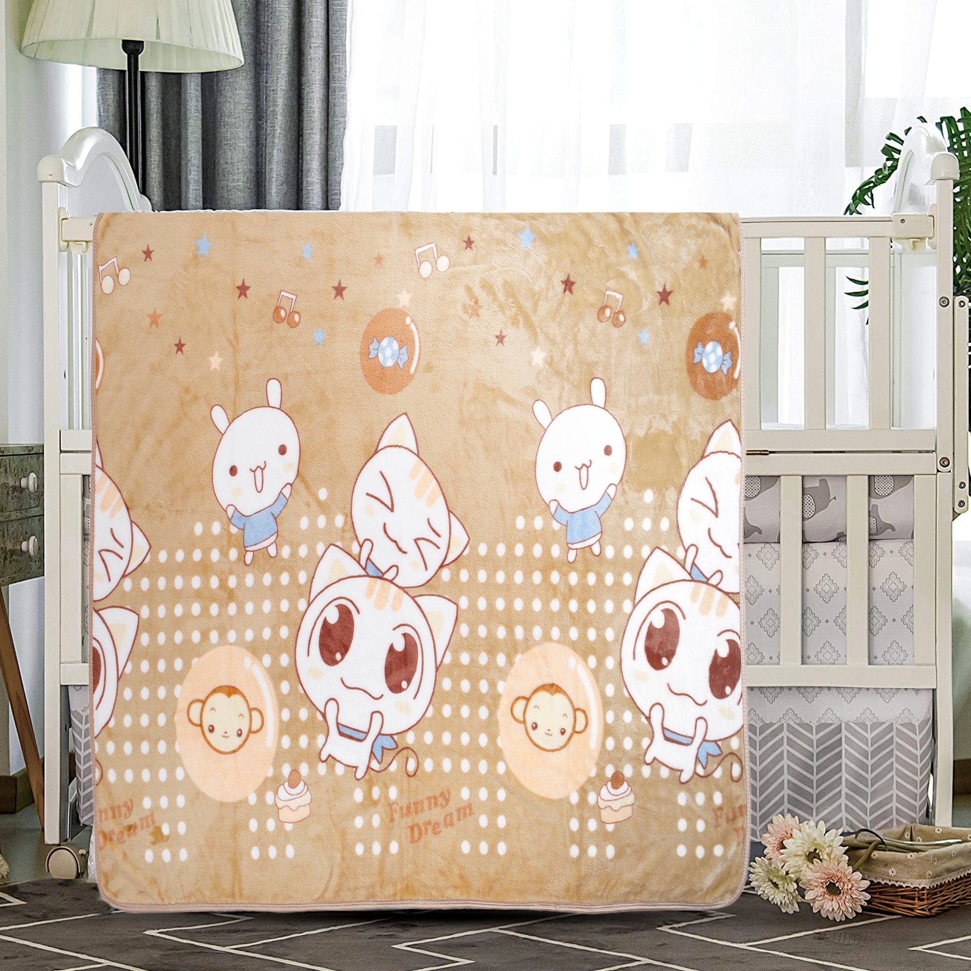Funny Dream Brown Blanket - Baby Moo