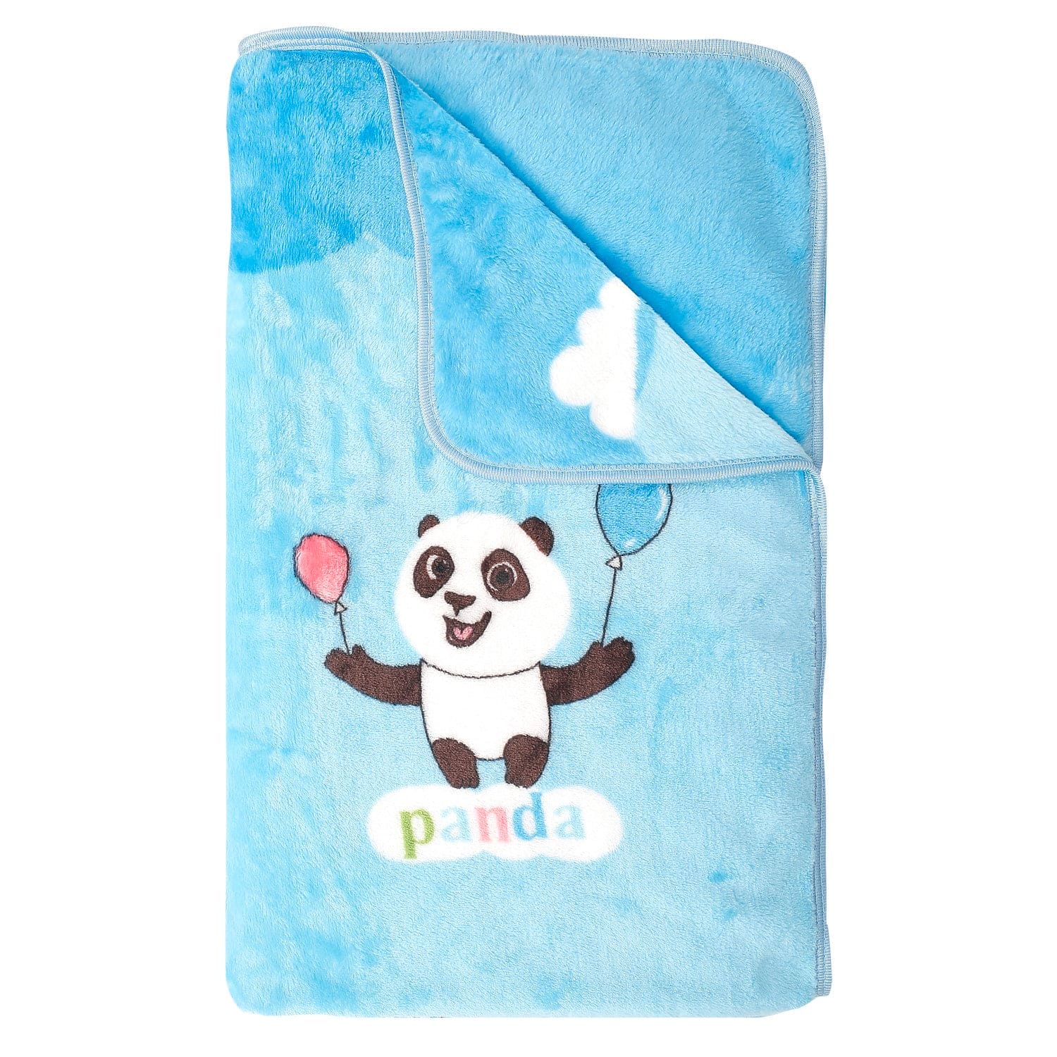 Balloon Panda Blue Blanket - Baby Moo