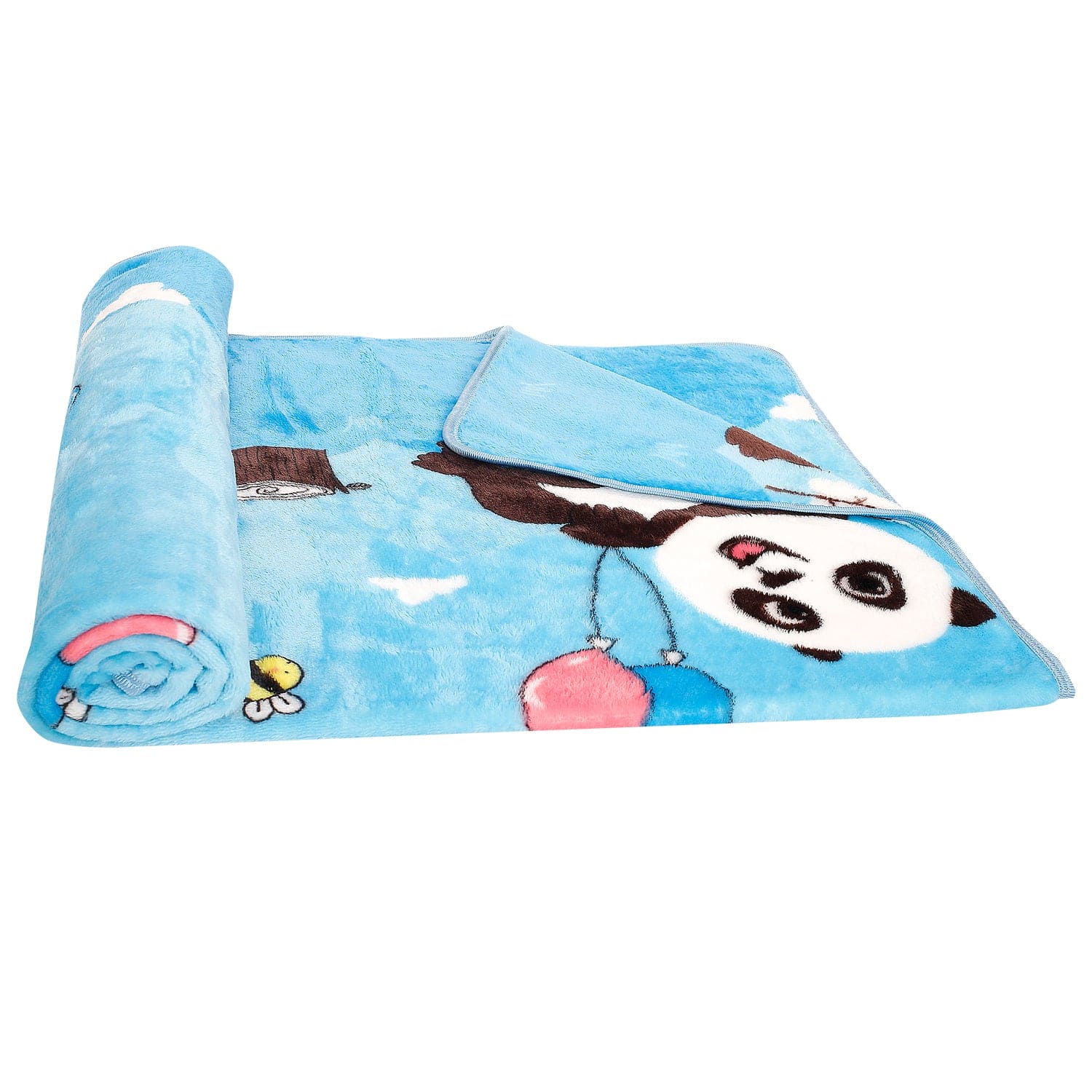 Balloon Panda Blue Blanket - Baby Moo