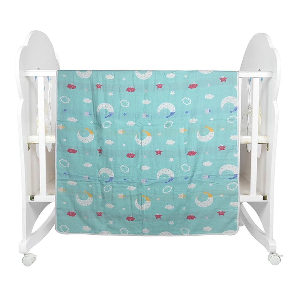 Star Turquoise Embossed Baby XL Muslin Blanket