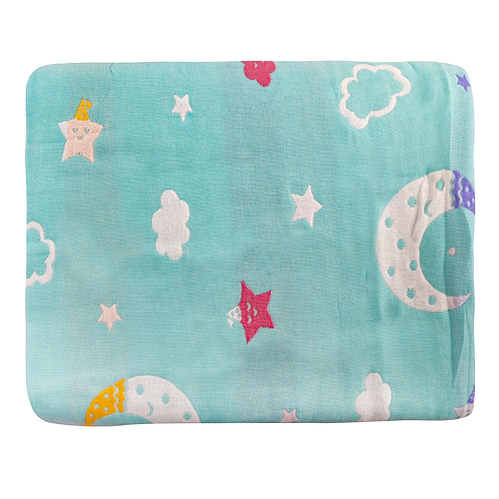 Star Turquoise Embossed Baby XL Muslin Blanket