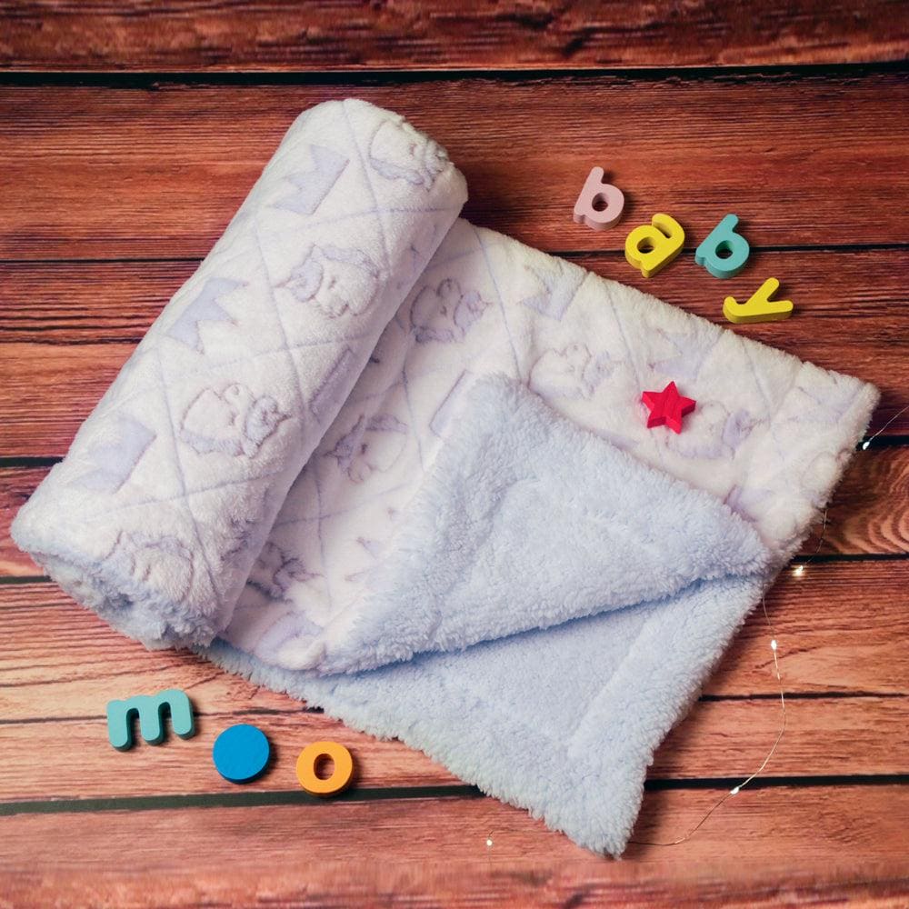King Blue Double Sided Fur Blanket