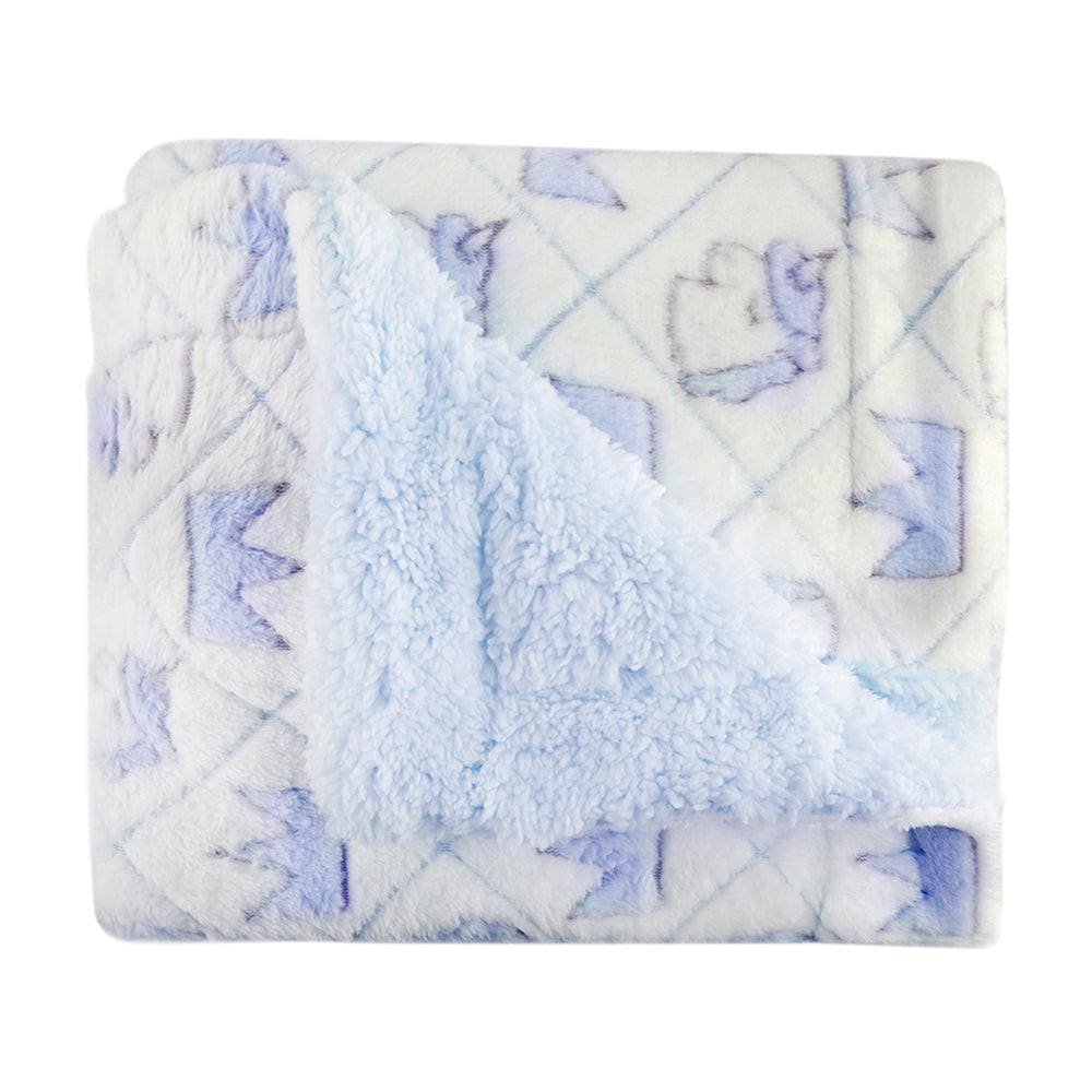 King Blue Double Sided Fur Blanket