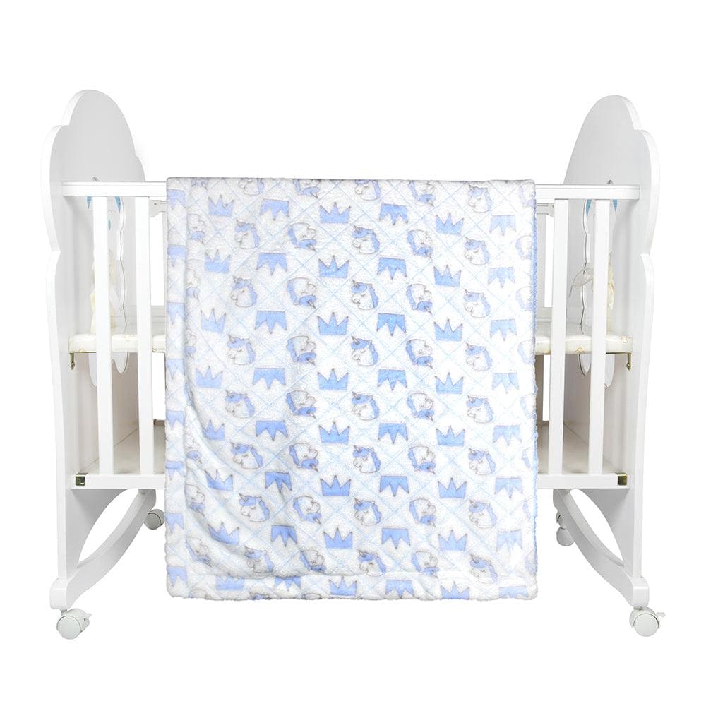 King Blue Double Sided Fur Blanket