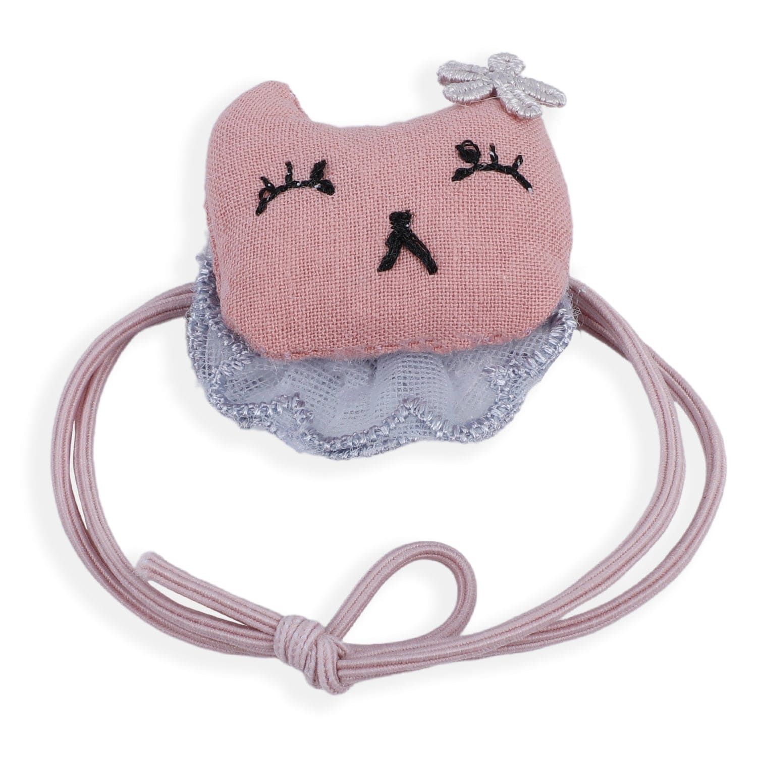 Floral Rubber Bands Hair Accessories 3 Pcs - Pink - Baby Moo