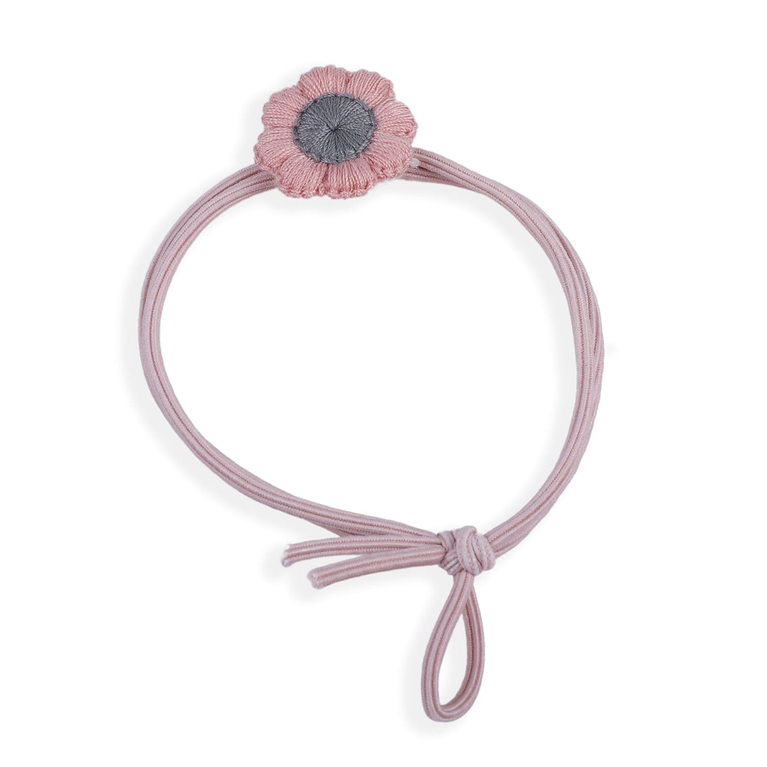Floral Rubber Bands Hair Accessories 3 Pcs - Pink - Baby Moo