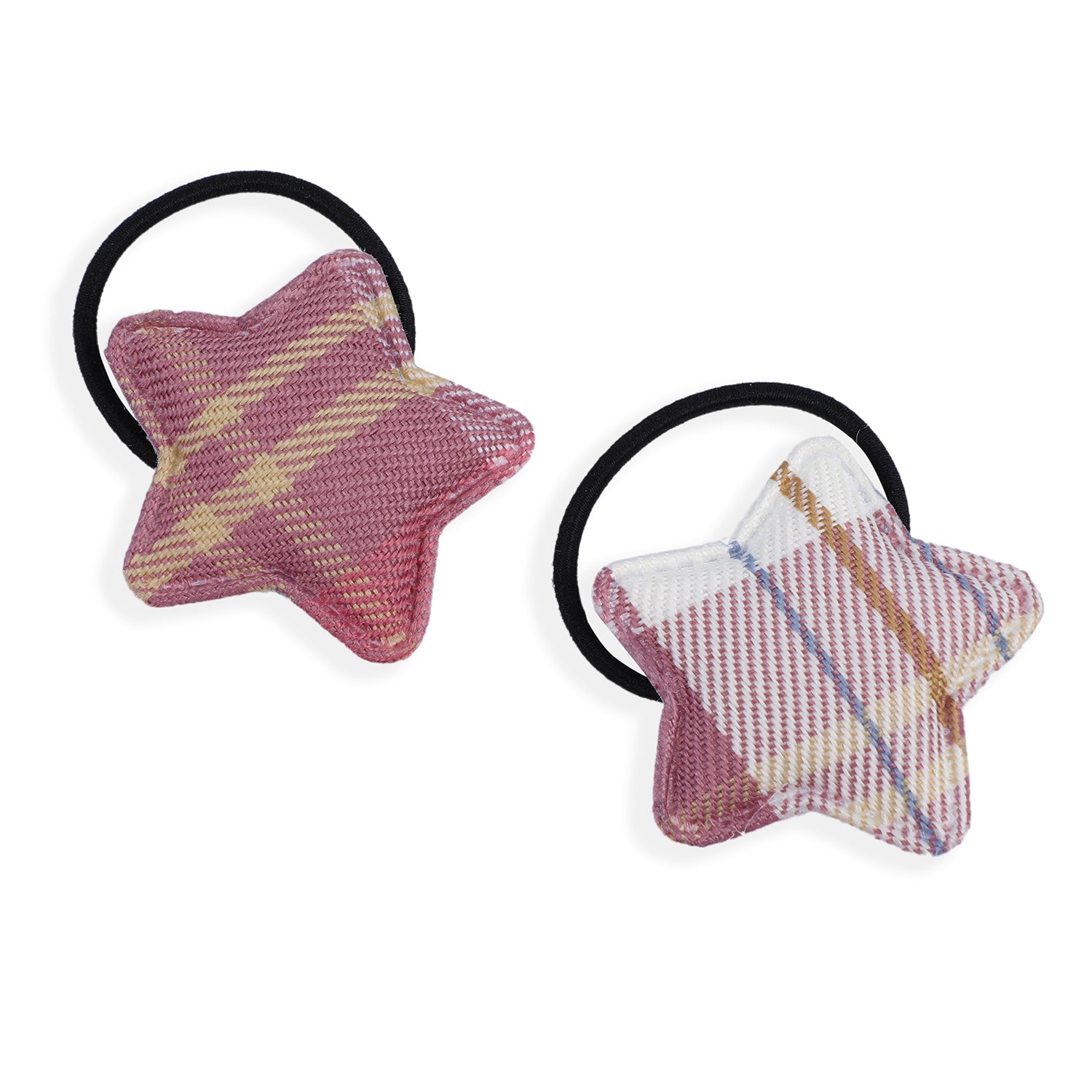 Star Rubber Bands Hair Elastic 2 Pcs - Maroon - Baby Moo