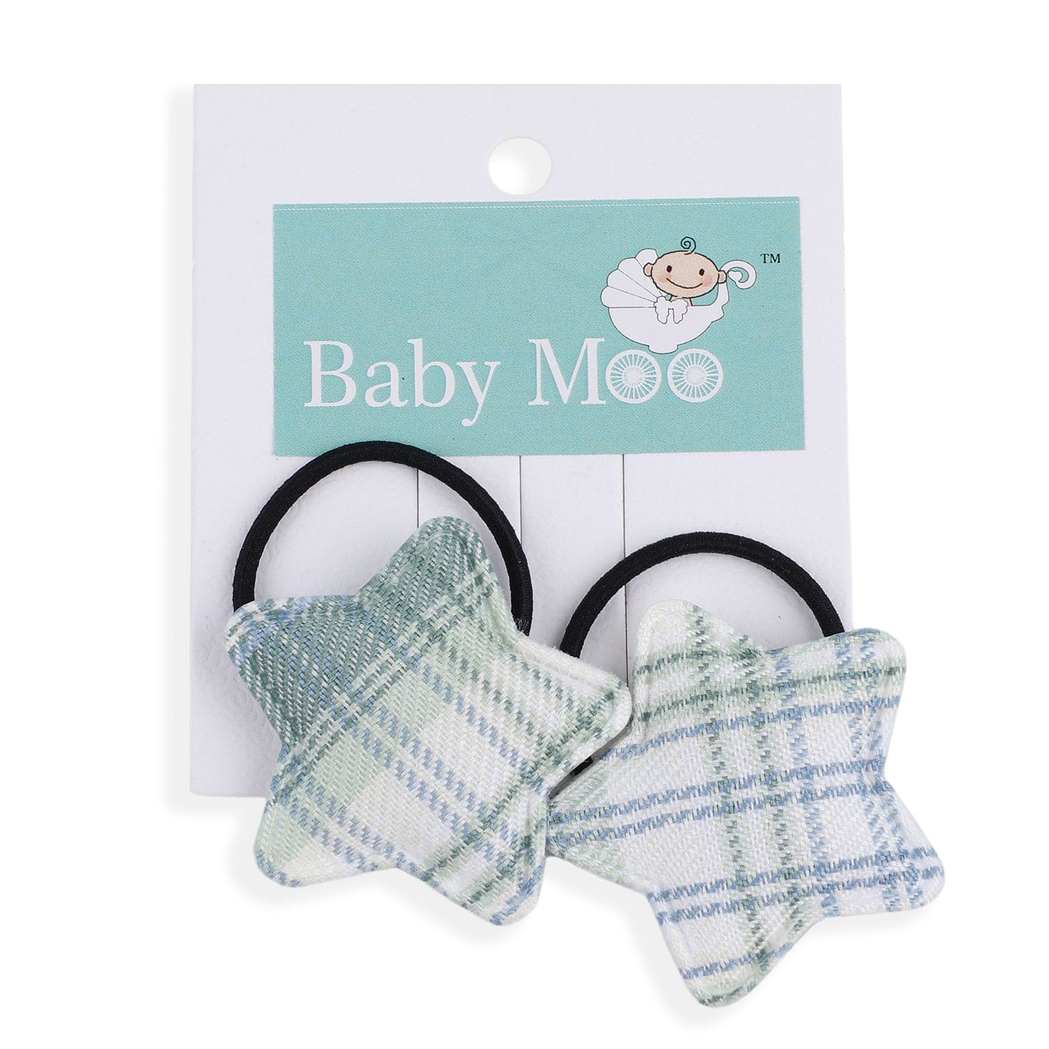 Star Rubber Bands Hair Elastic 2 Pcs - Green - Baby Moo
