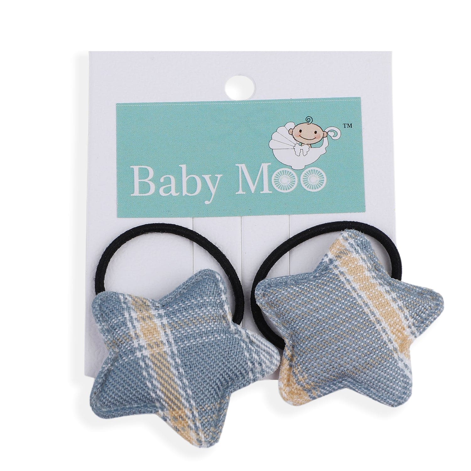 Star Rubber Bands Hair Elastic 2 Pcs - Blue - Baby Moo
